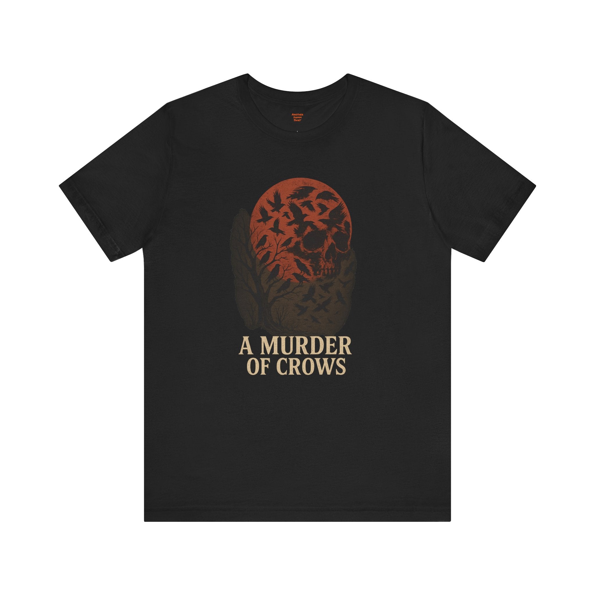 A Murder of Crows Tee, Unisex Jersey Tee, Gothic Shirt, Bird Lover Gift, Dark Aesthetic Clothing, Autumn Vibe Apparel