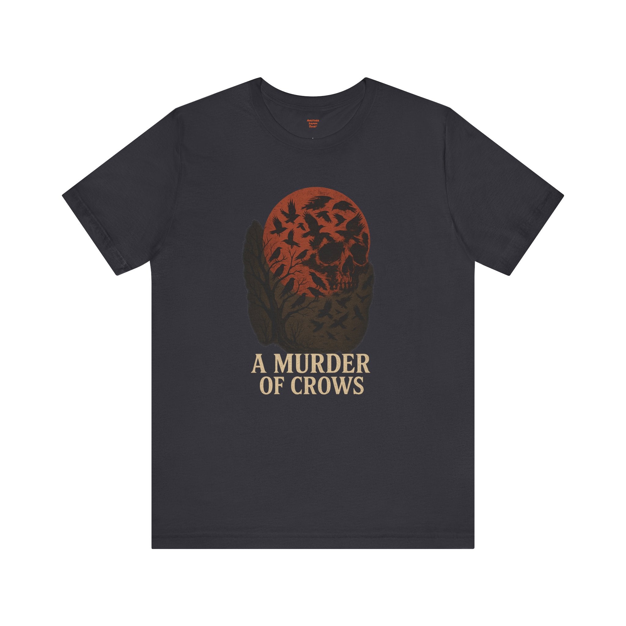 A Murder of Crows Tee, Unisex Jersey Tee, Gothic Shirt, Bird Lover Gift, Dark Aesthetic Clothing, Autumn Vibe Apparel