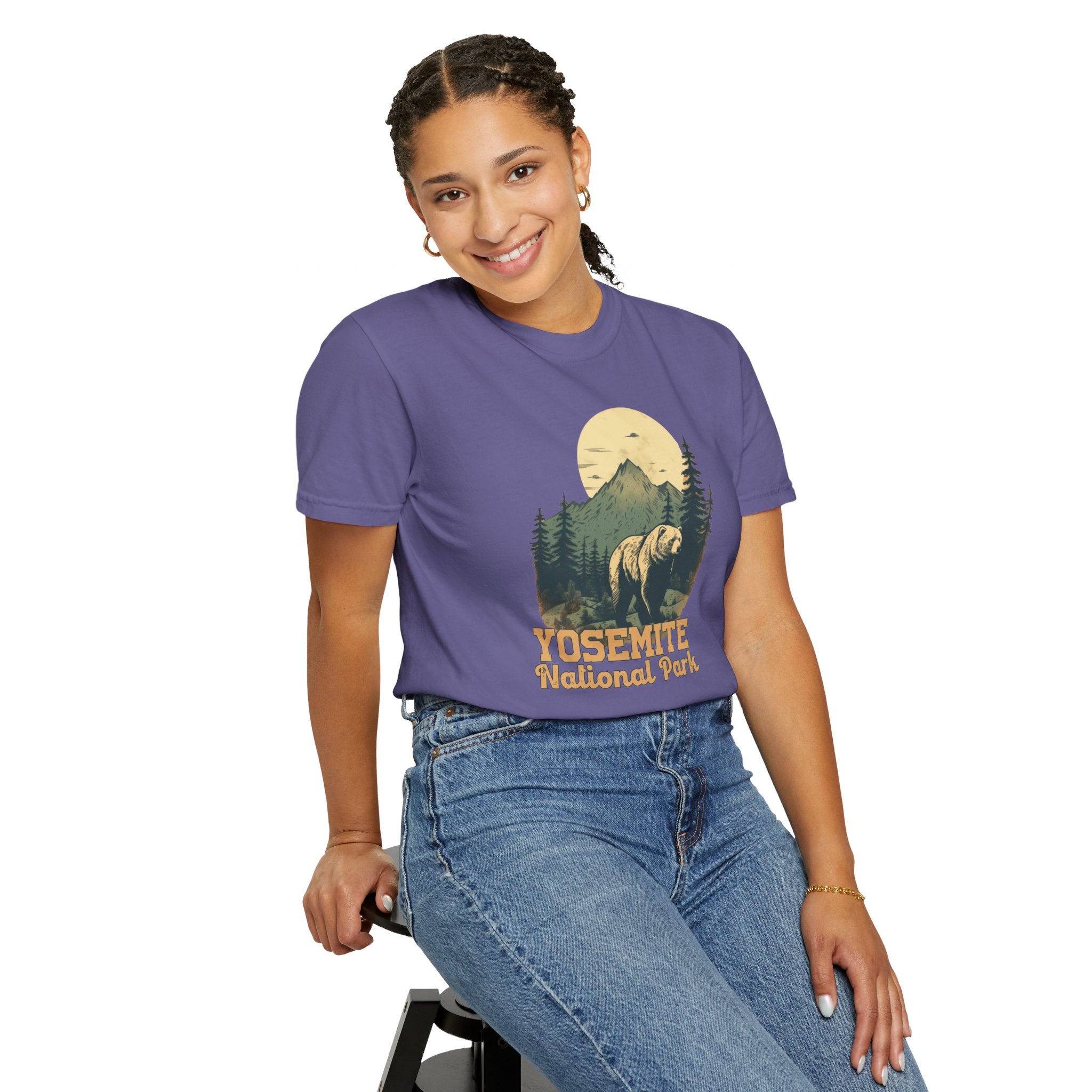 Yosemite National Park Graphic, Comfort Colors Soft Relaxed Fit Unisex Garment-Dyed T-shirt