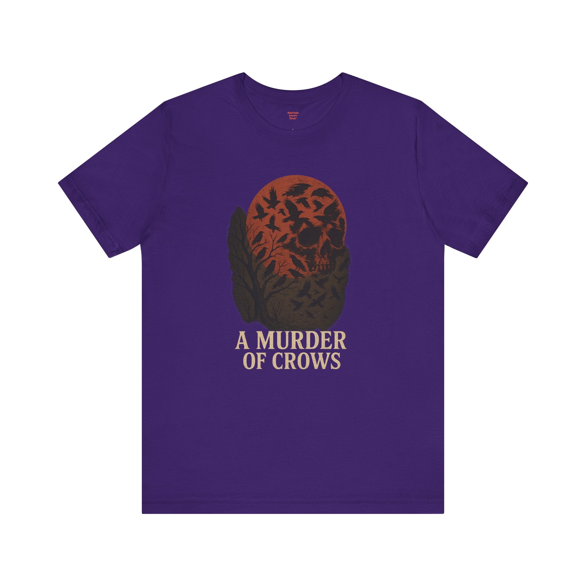 A Murder of Crows Tee, Unisex Jersey Tee, Gothic Shirt, Bird Lover Gift, Dark Aesthetic Clothing, Autumn Vibe Apparel