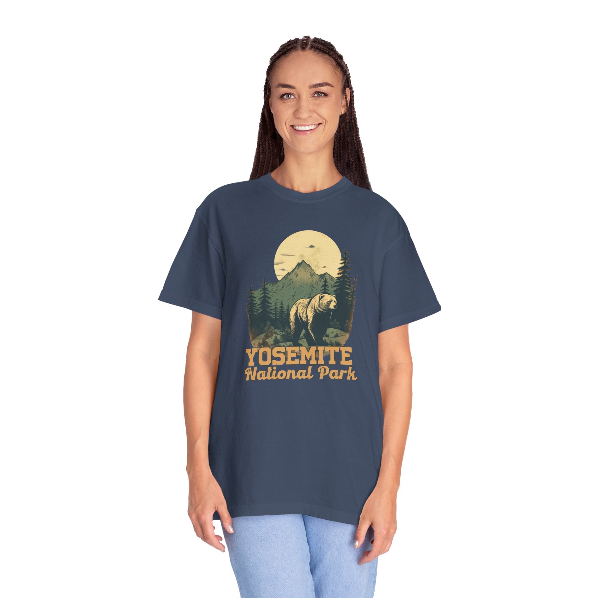 Yosemite National Park Graphic, Comfort Colors Soft Relaxed Fit Unisex Garment-Dyed T-shirt