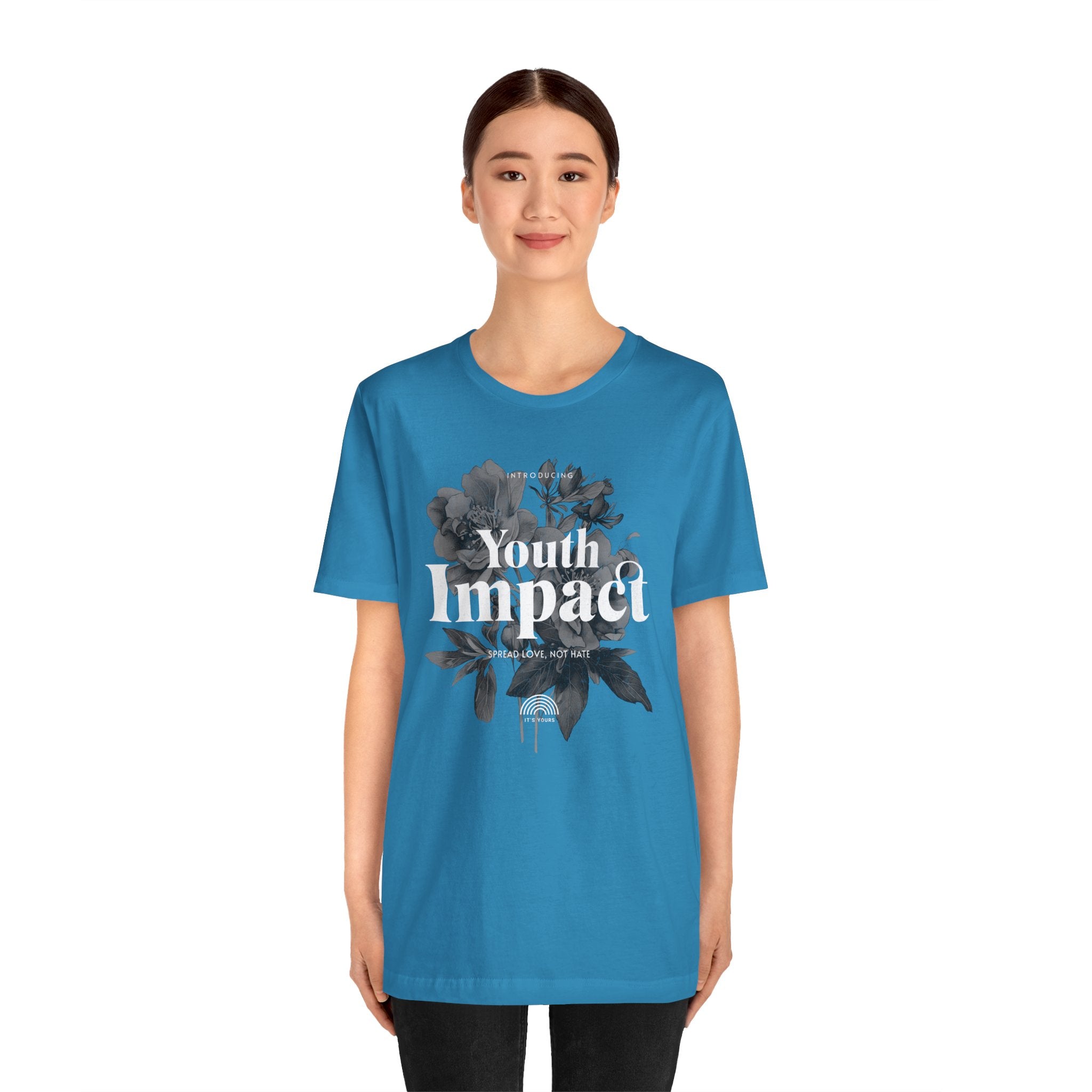 Youth Impact Floral Unisex Tee - Spread Love Not Hate