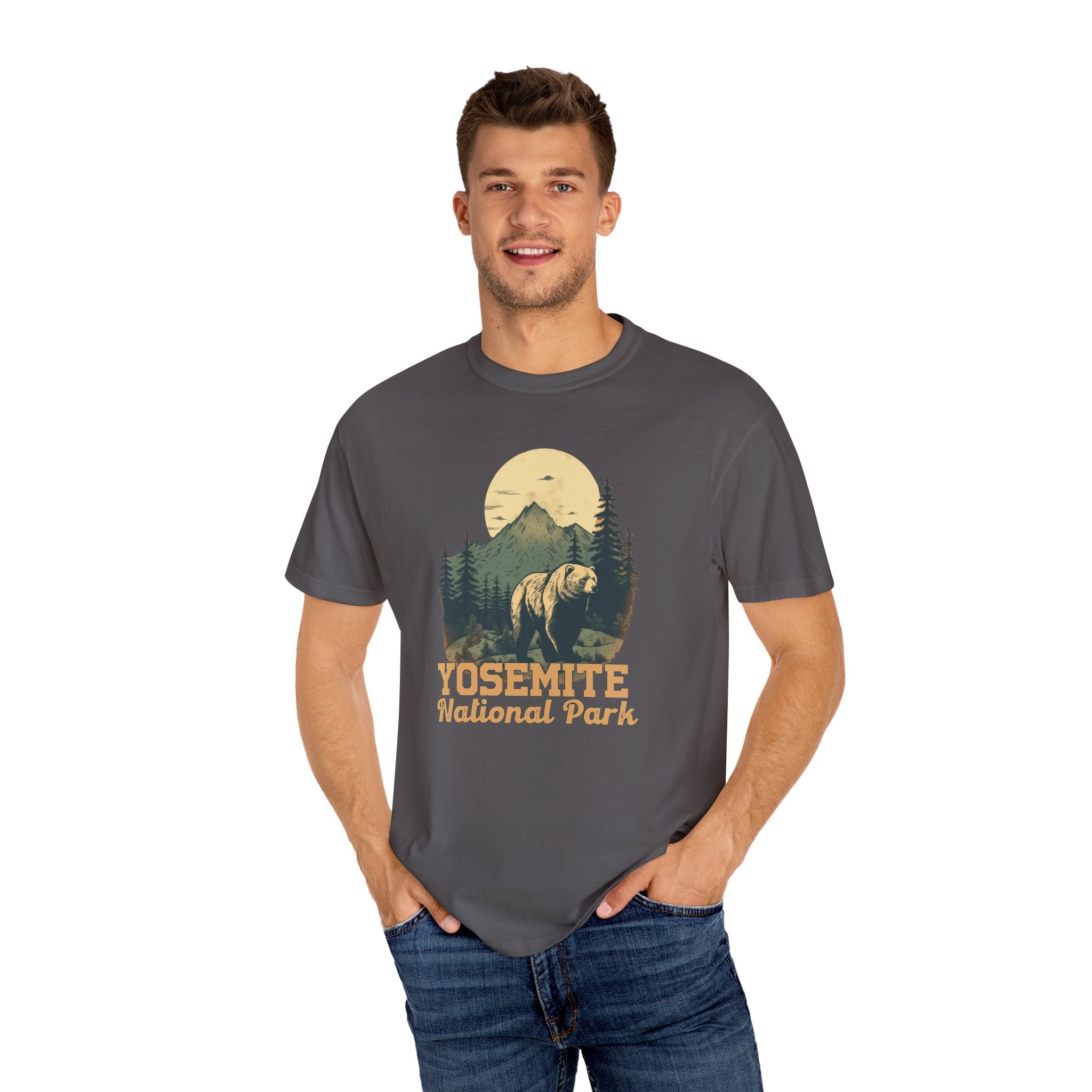 Yosemite National Park Graphic, Comfort Colors Soft Relaxed Fit Unisex Garment-Dyed T-shirt