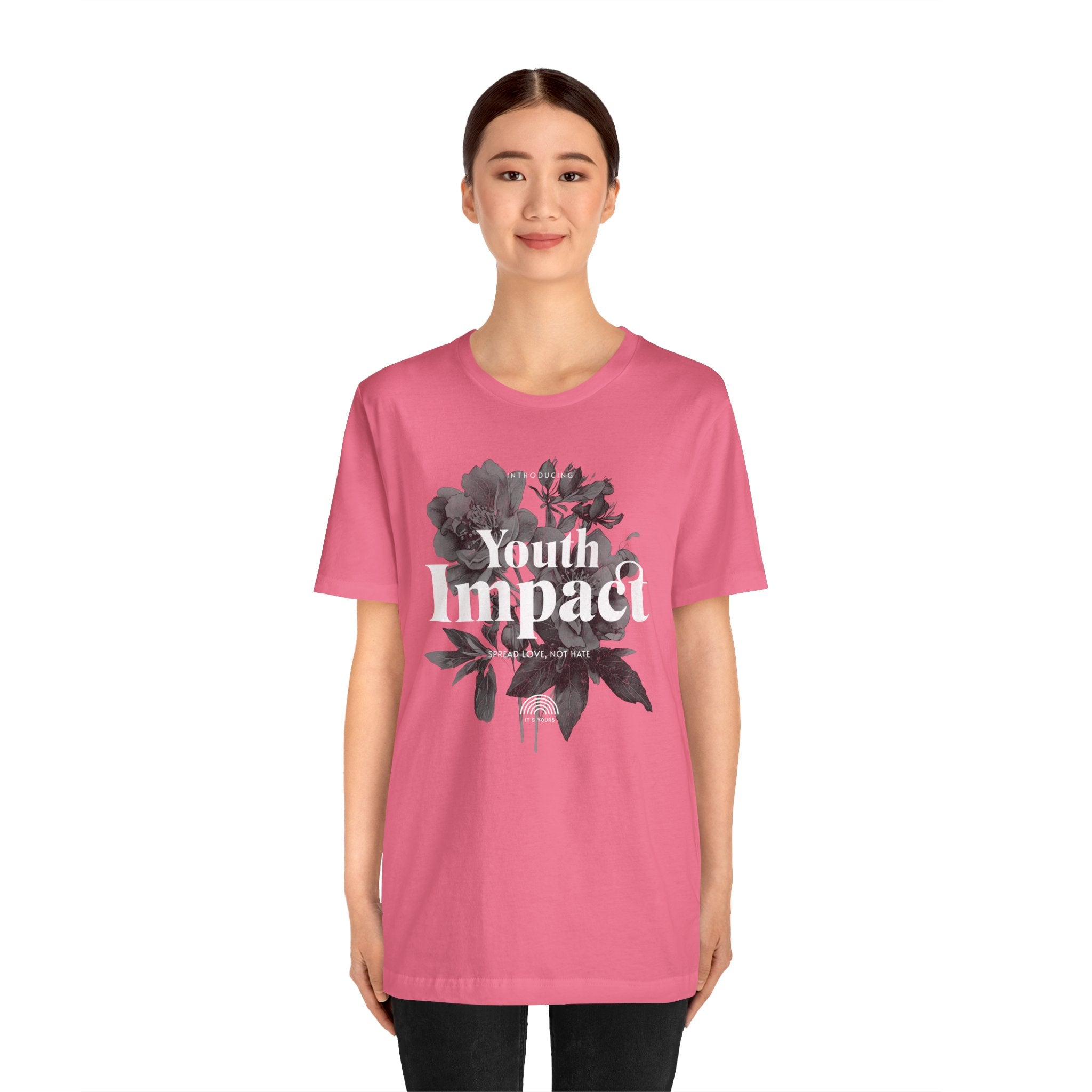 Youth Impact Floral Unisex Tee - Spread Love Not Hate