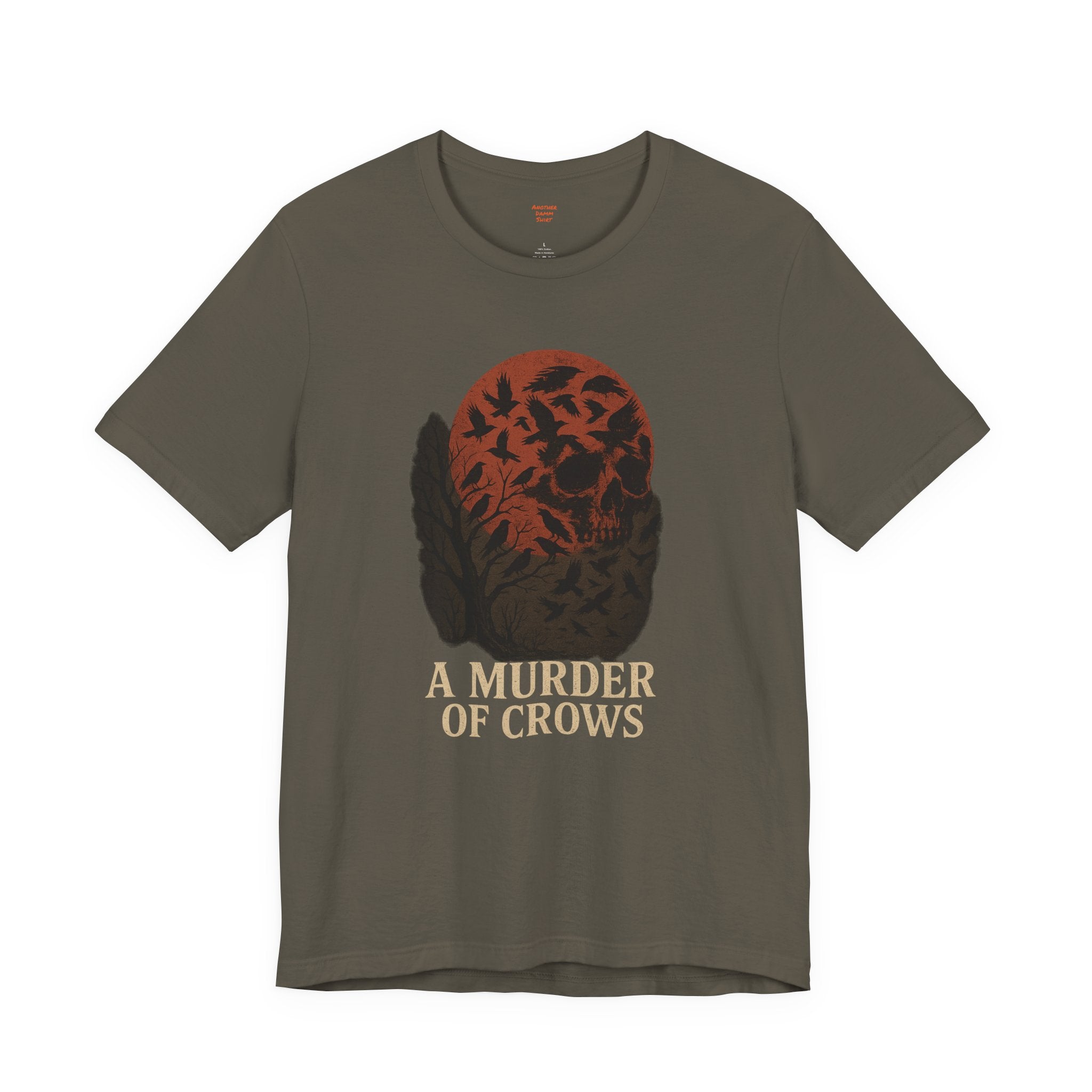 A Murder of Crows Tee, Unisex Jersey Tee, Gothic Shirt, Bird Lover Gift, Dark Aesthetic Clothing, Autumn Vibe Apparel
