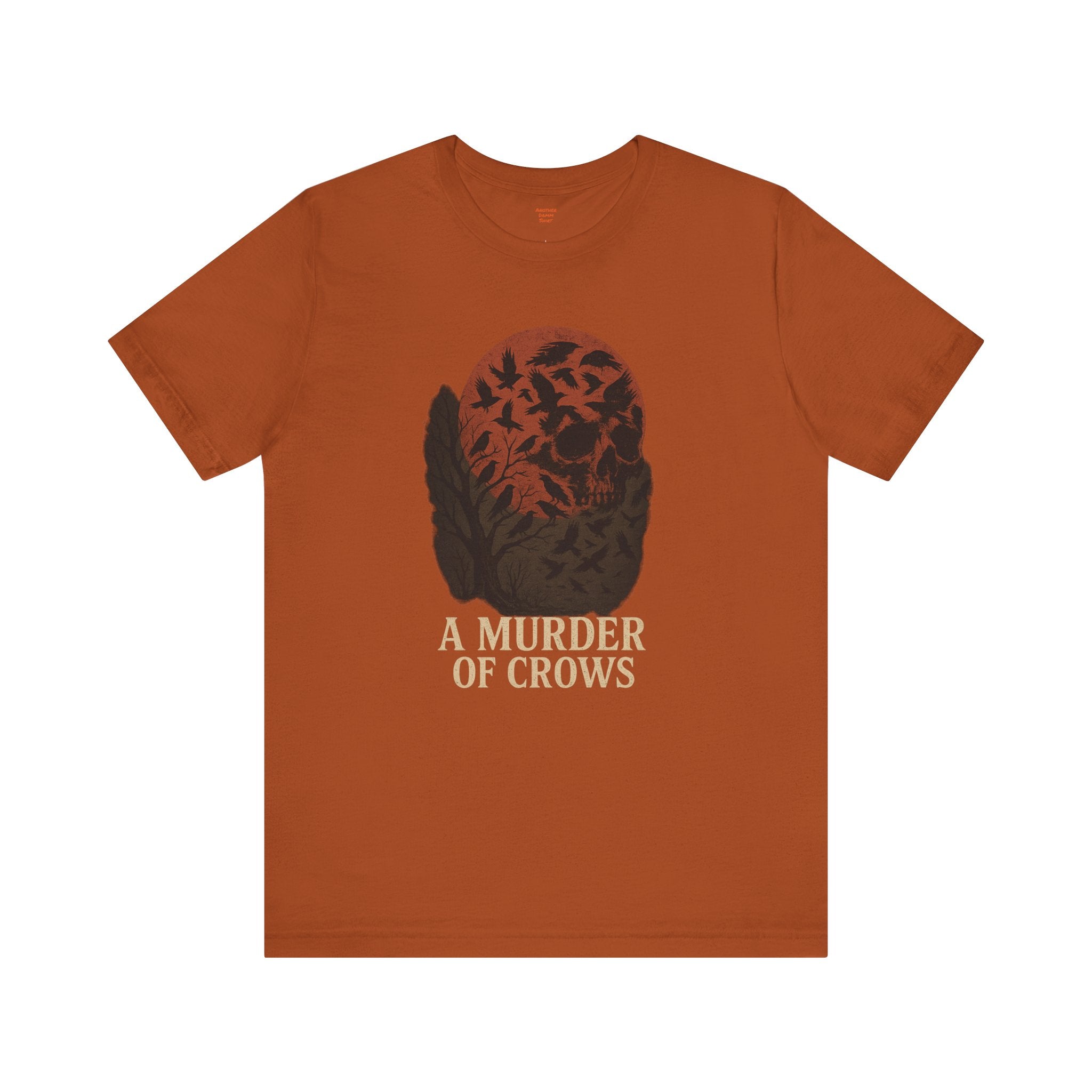 A Murder of Crows Tee, Unisex Jersey Tee, Gothic Shirt, Bird Lover Gift, Dark Aesthetic Clothing, Autumn Vibe Apparel