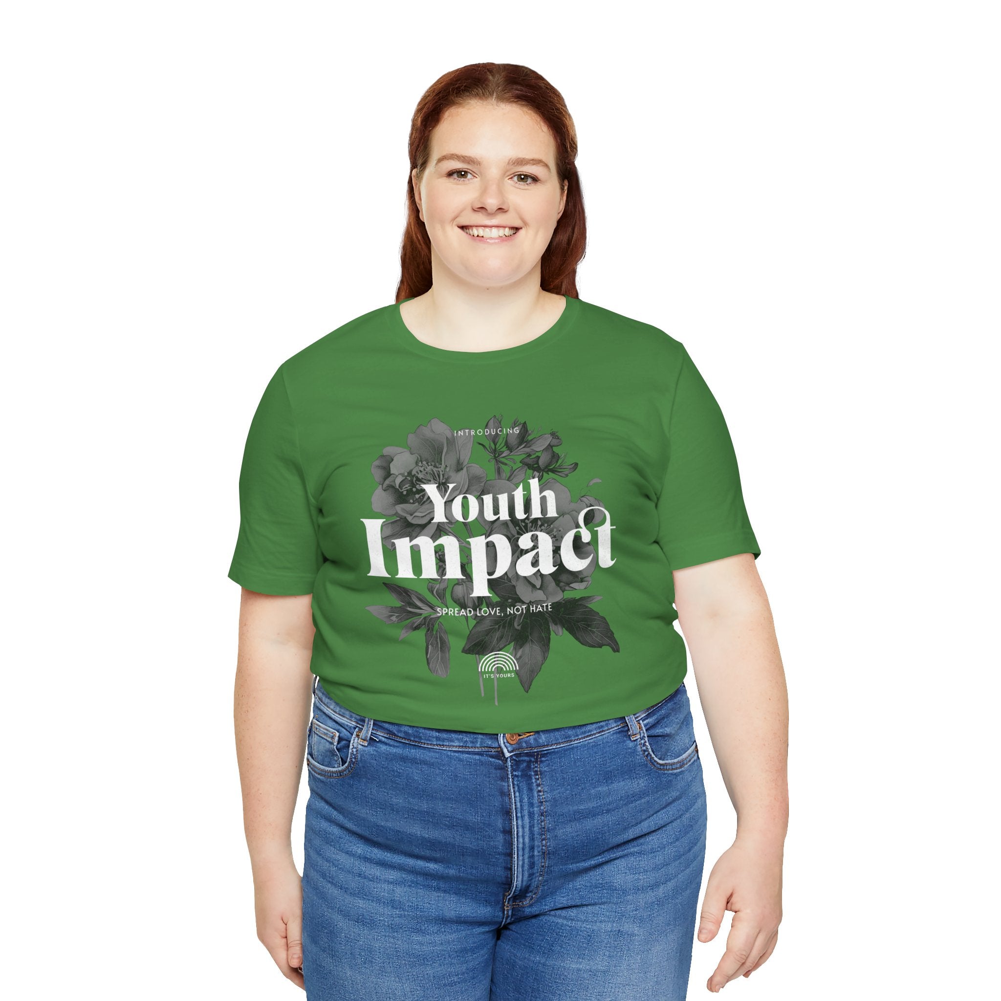 Youth Impact Floral Unisex Tee - Spread Love Not Hate