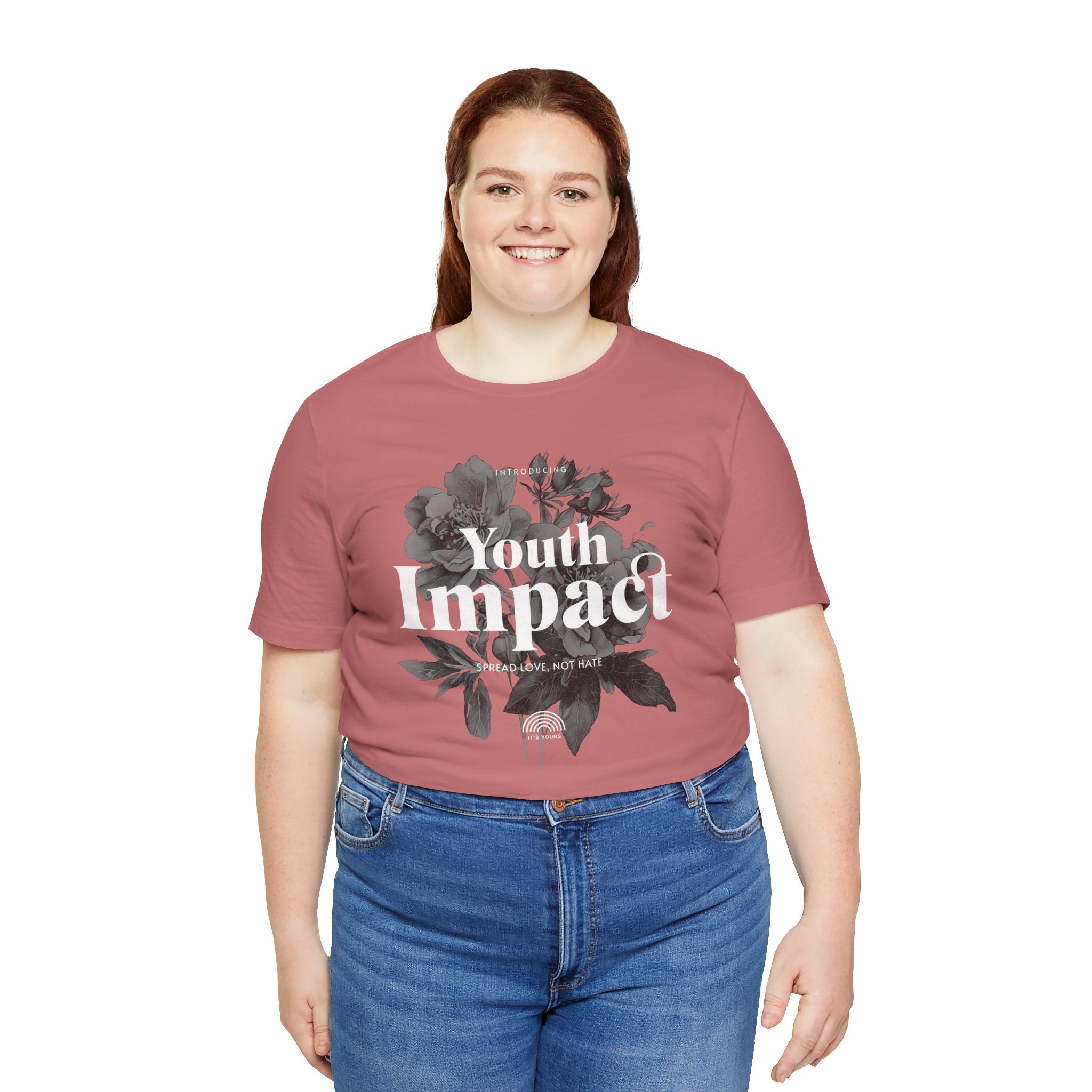 Youth Impact Floral Unisex Tee - Spread Love Not Hate