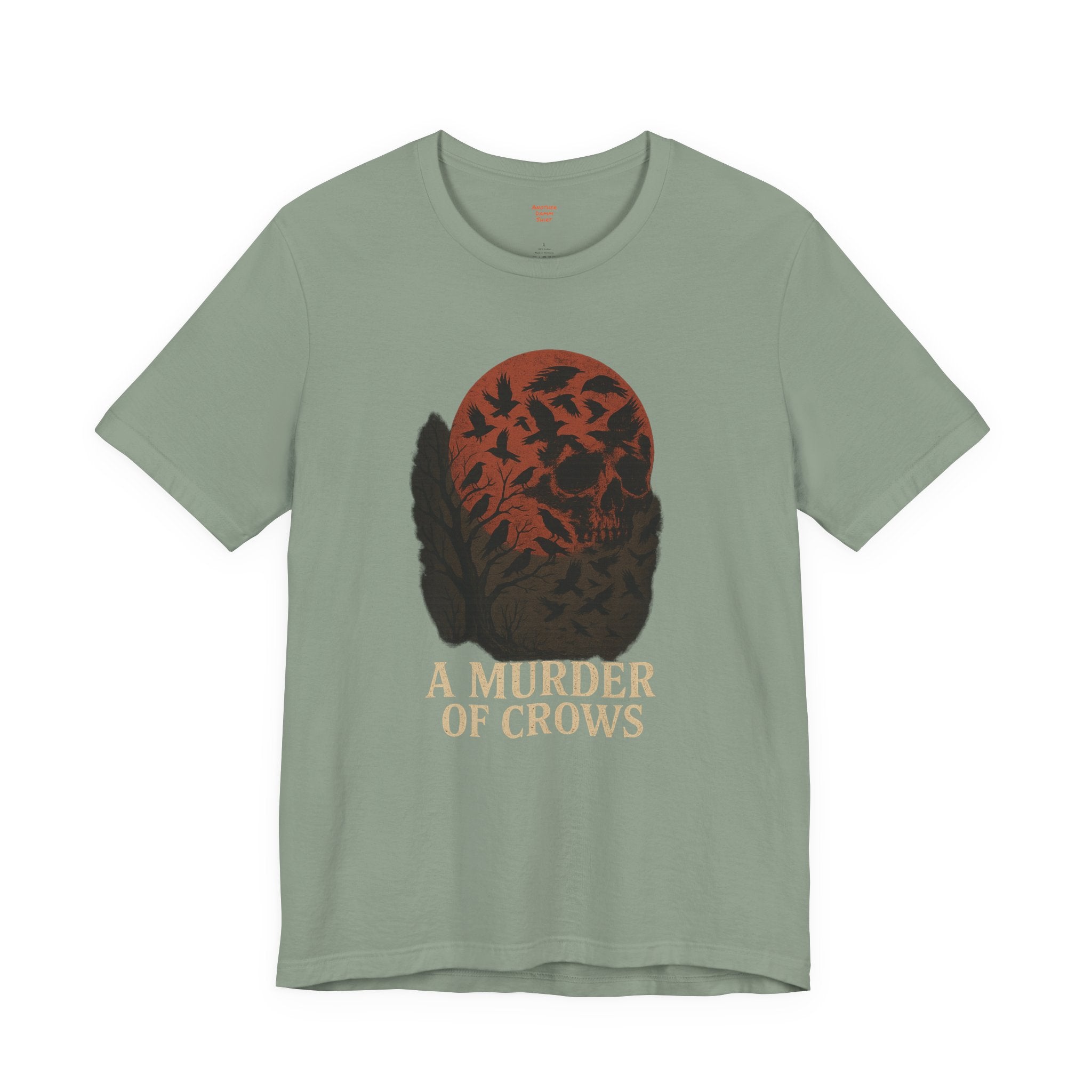 A Murder of Crows Tee, Unisex Jersey Tee, Gothic Shirt, Bird Lover Gift, Dark Aesthetic Clothing, Autumn Vibe Apparel