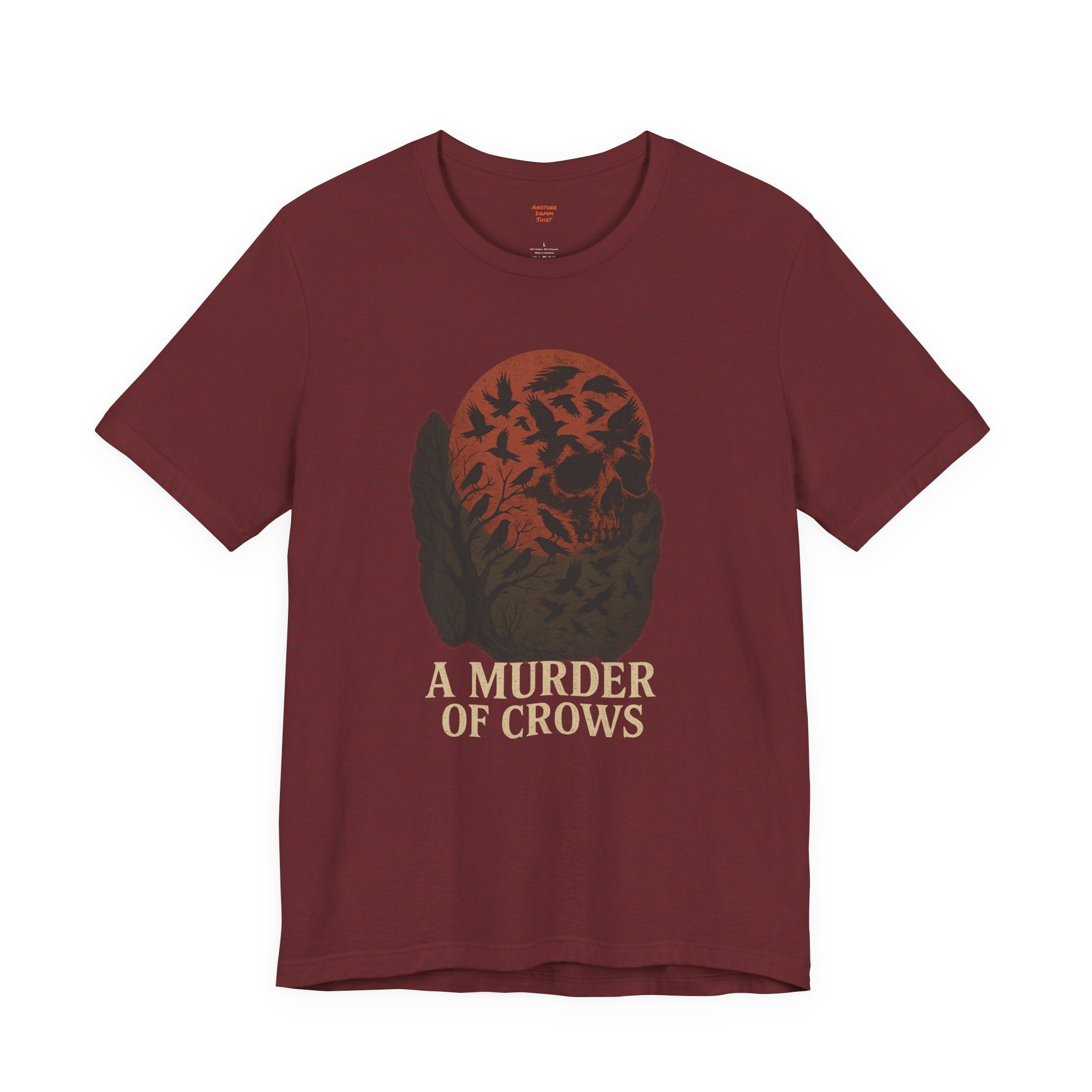 A Murder of Crows Tee, Unisex Jersey Tee, Gothic Shirt, Bird Lover Gift, Dark Aesthetic Clothing, Autumn Vibe Apparel