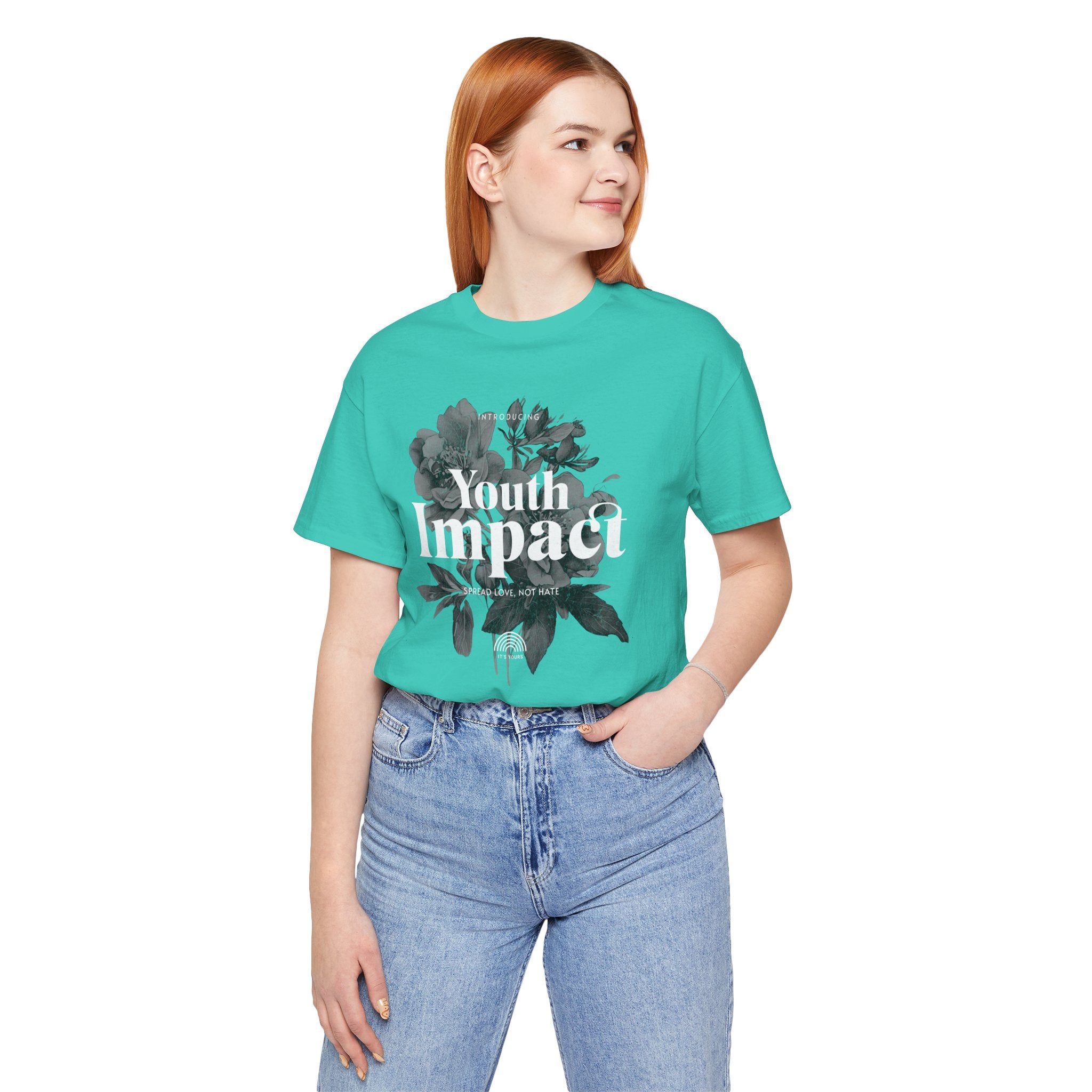 Youth Impact Floral Unisex Tee - Spread Love Not Hate