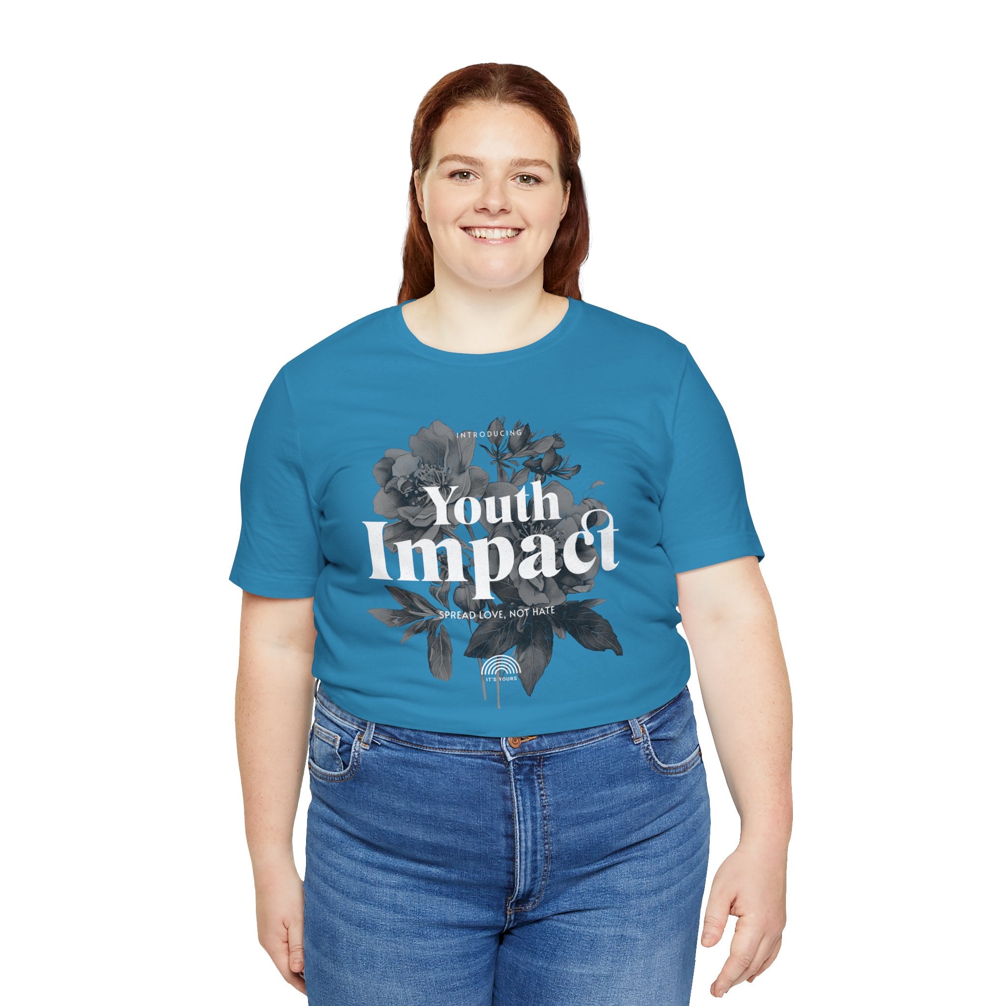 Youth Impact Floral Unisex Tee - Spread Love Not Hate