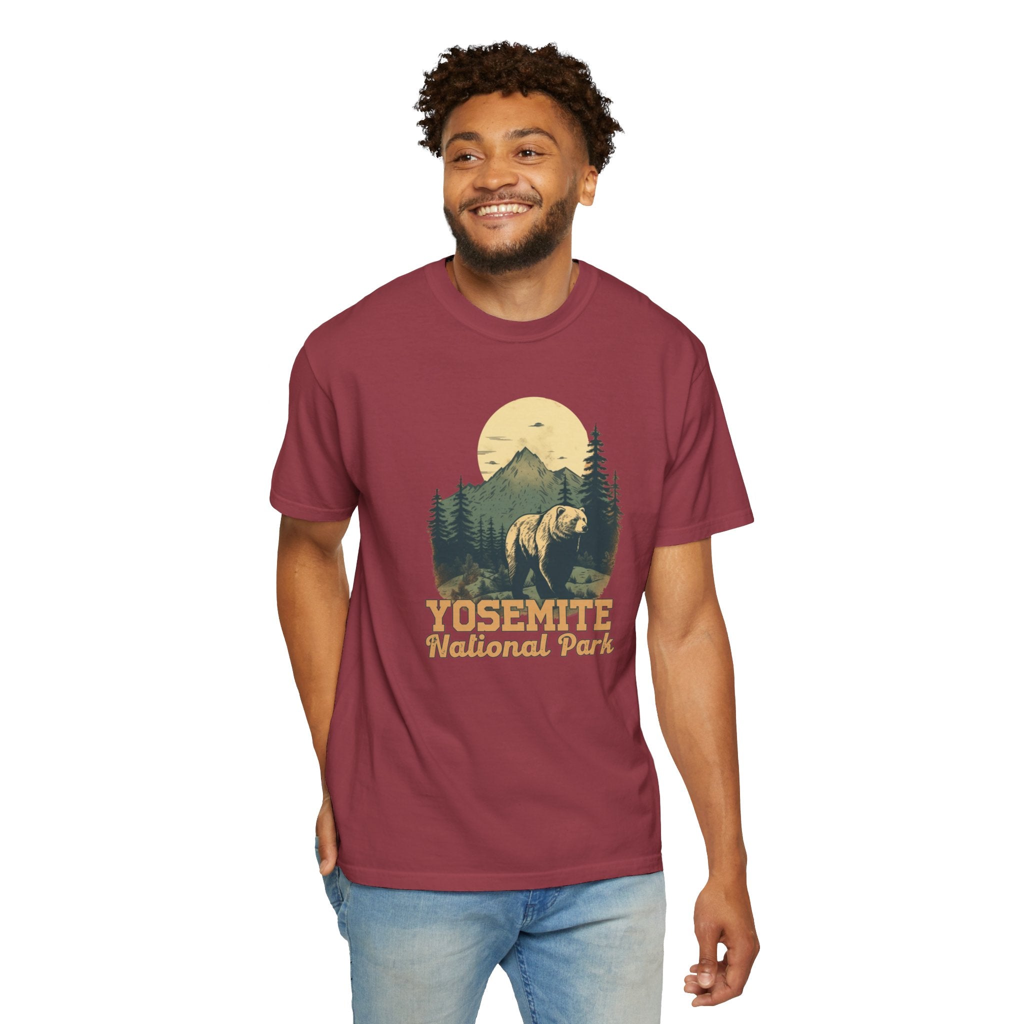 Yosemite National Park Graphic, Comfort Colors Soft Relaxed Fit Unisex Garment-Dyed T-shirt