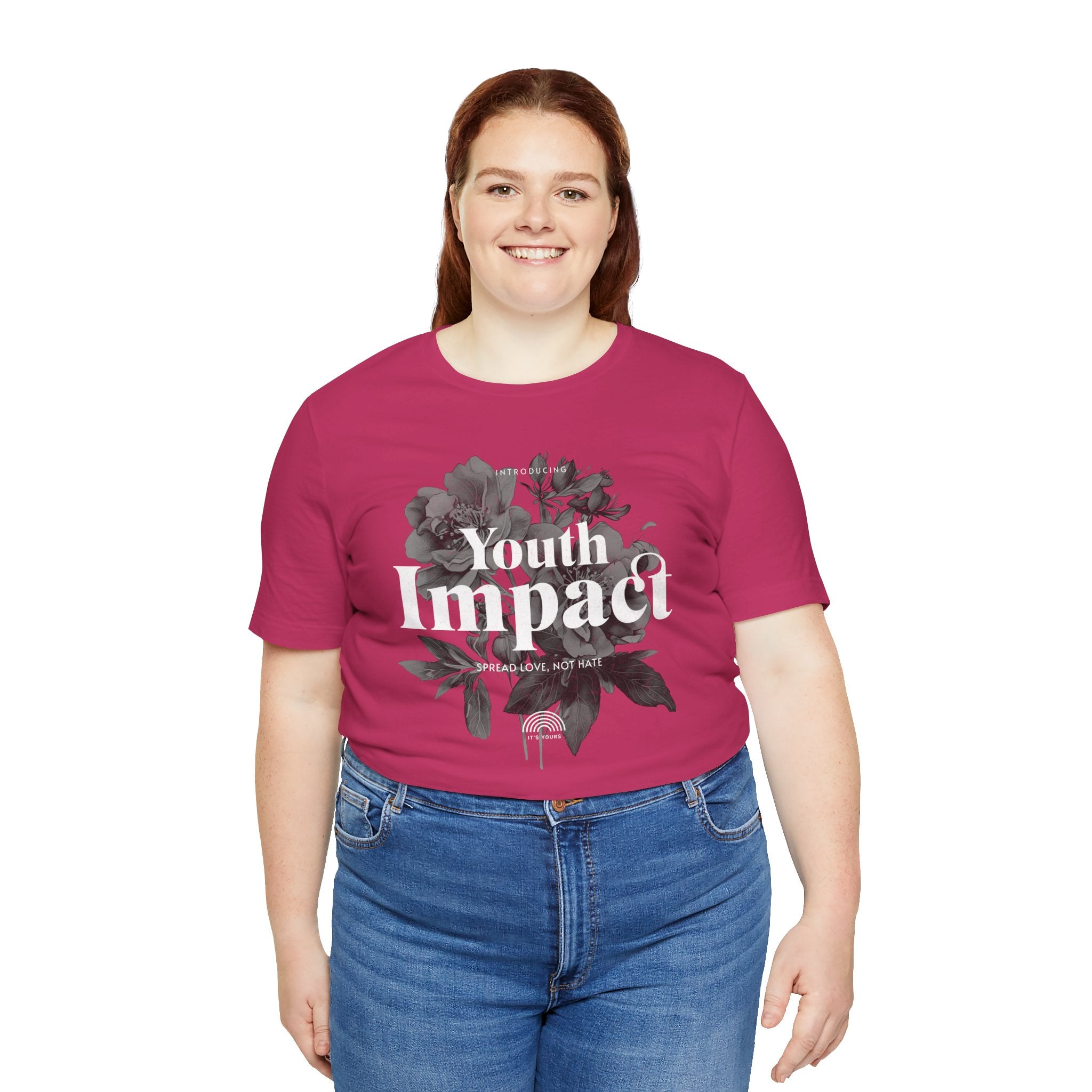 Youth Impact Floral Unisex Tee - Spread Love Not Hate