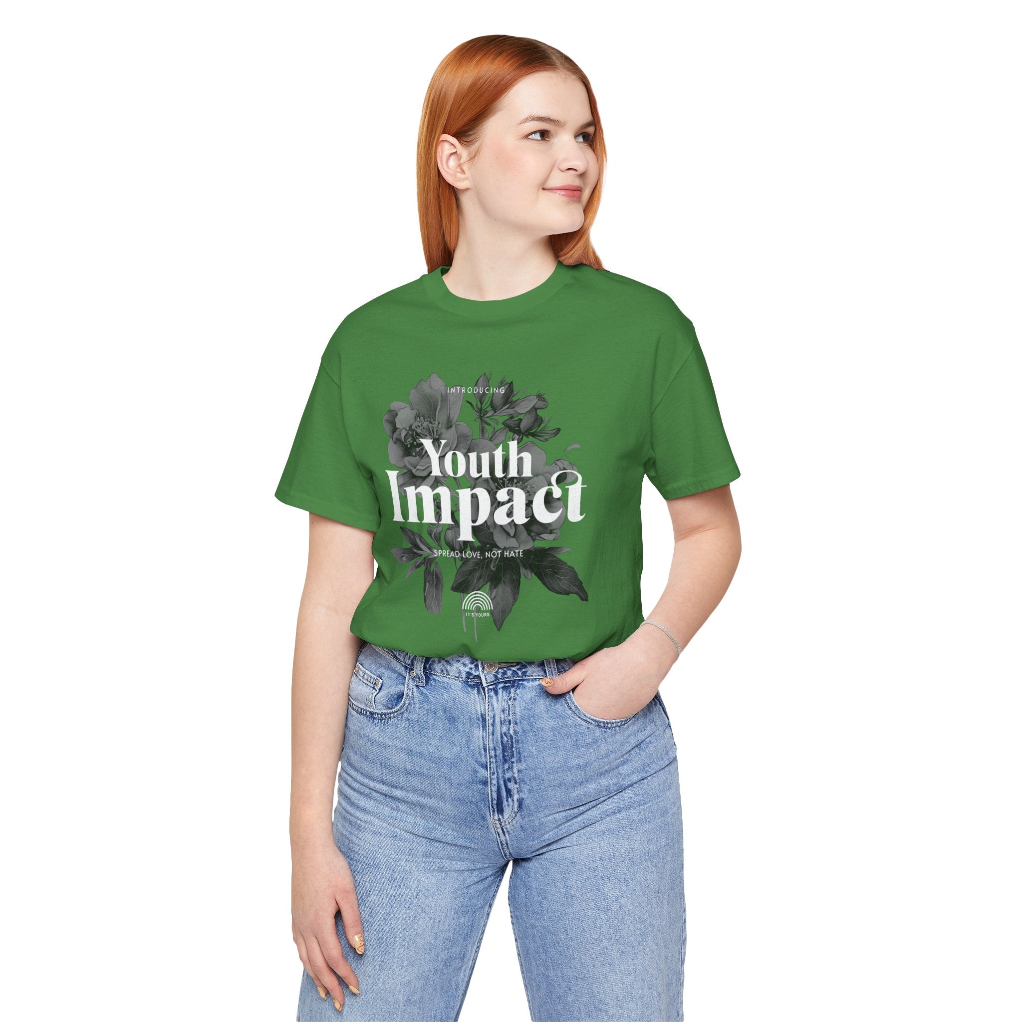 Youth Impact Floral Unisex Tee - Spread Love Not Hate