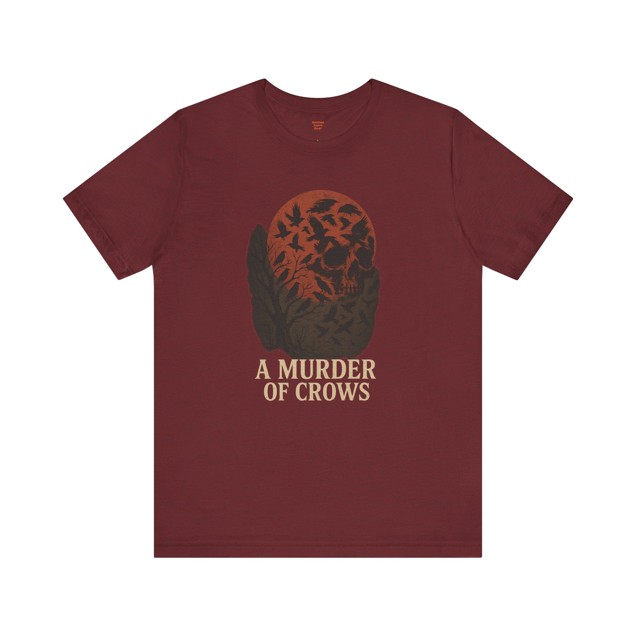 A Murder of Crows Tee, Unisex Jersey Tee, Gothic Shirt, Bird Lover Gift, Dark Aesthetic Clothing, Autumn Vibe Apparel