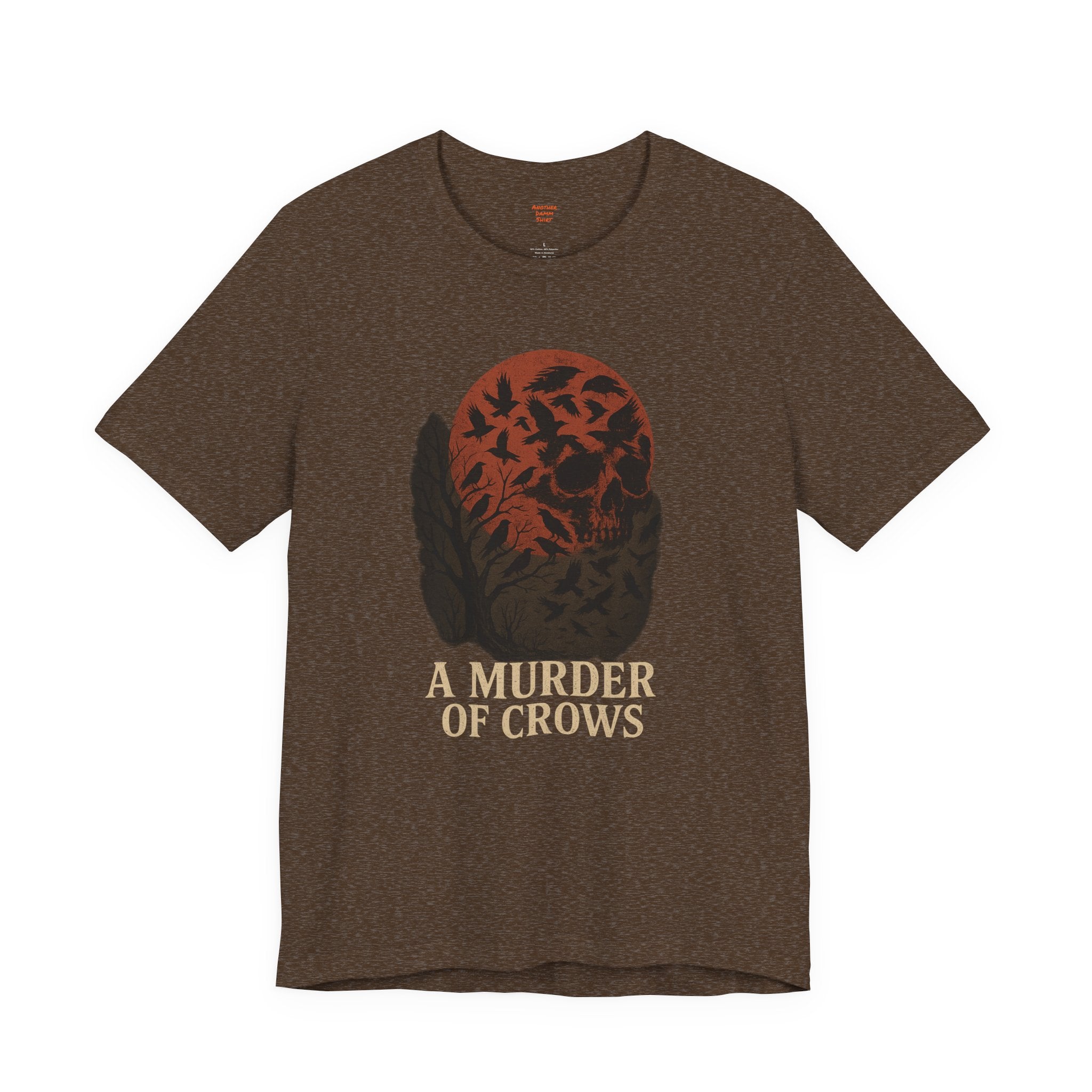 A Murder of Crows Tee, Unisex Jersey Tee, Gothic Shirt, Bird Lover Gift, Dark Aesthetic Clothing, Autumn Vibe Apparel