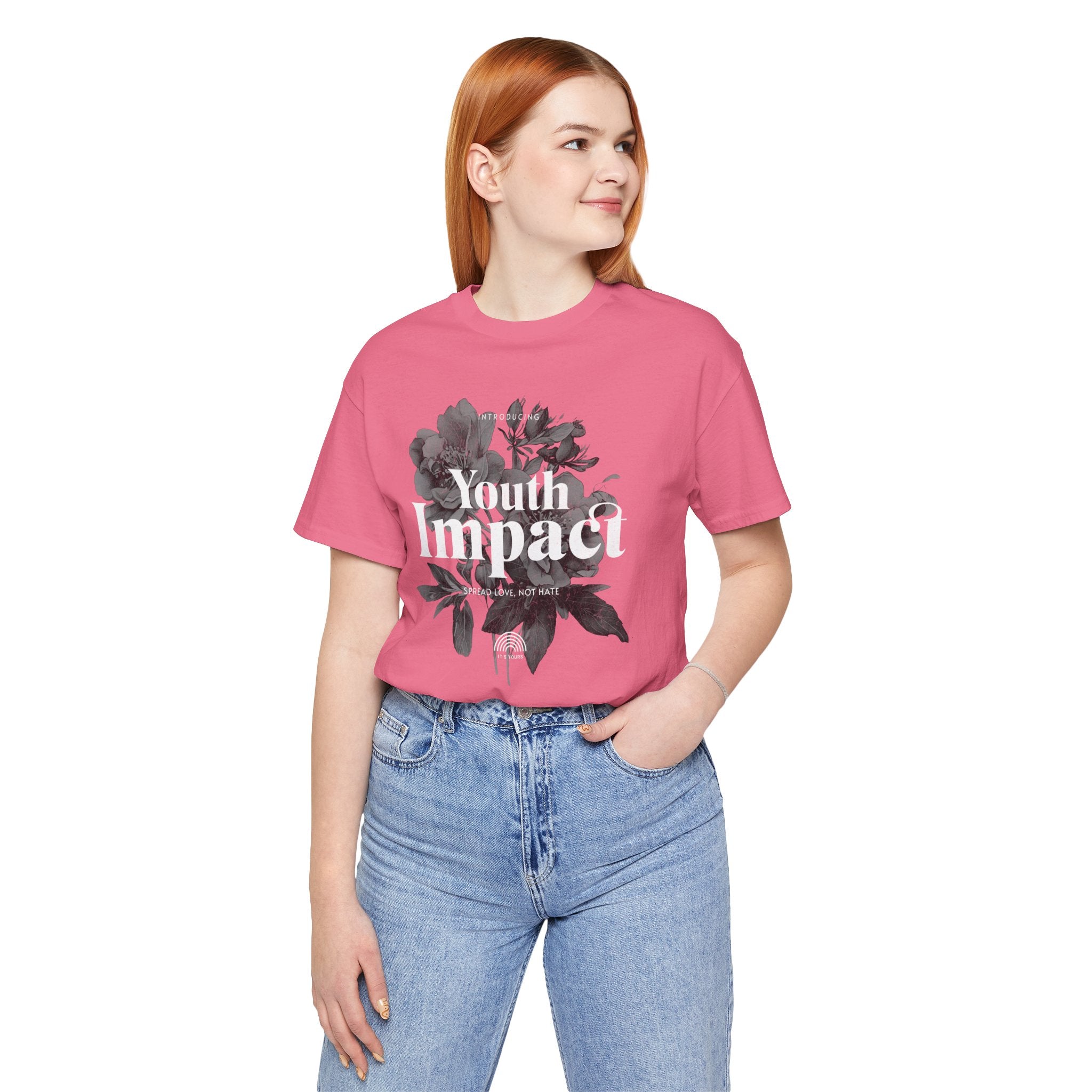 Youth Impact Floral Unisex Tee - Spread Love Not Hate