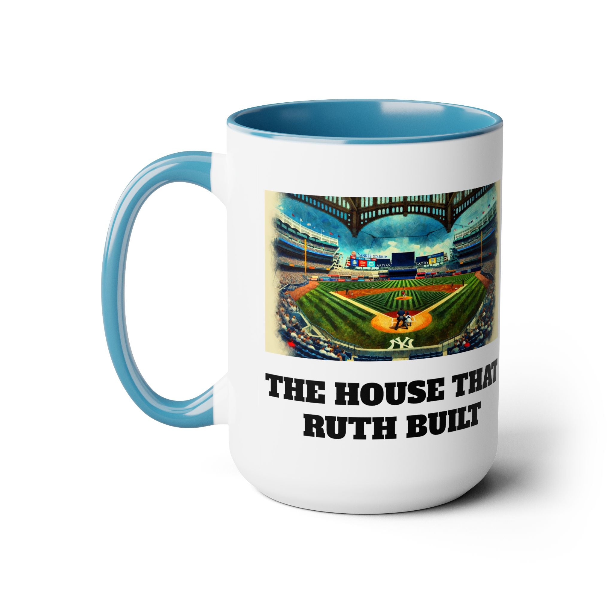 YANKEE STADIUM graphic mug, Two-Tone Coffee 15 oz Mug
