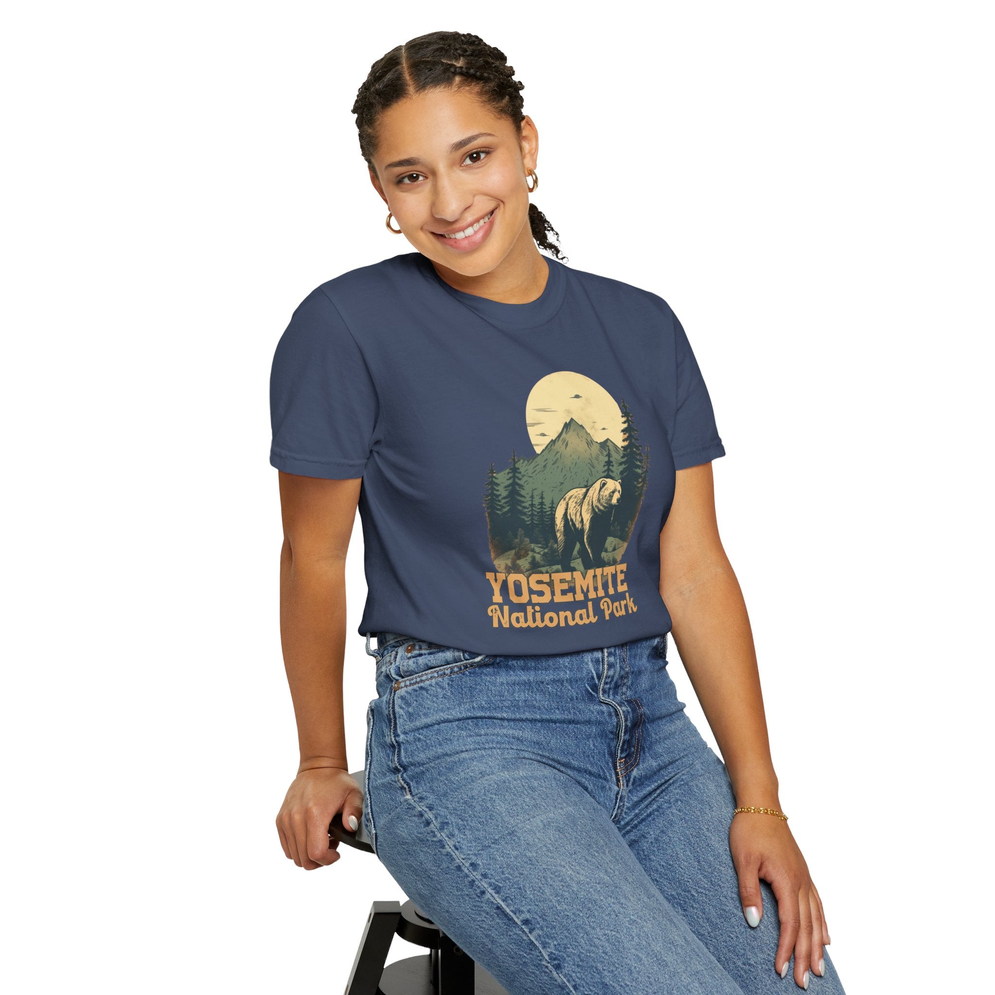Yosemite National Park Graphic, Comfort Colors Soft Relaxed Fit Unisex Garment-Dyed T-shirt