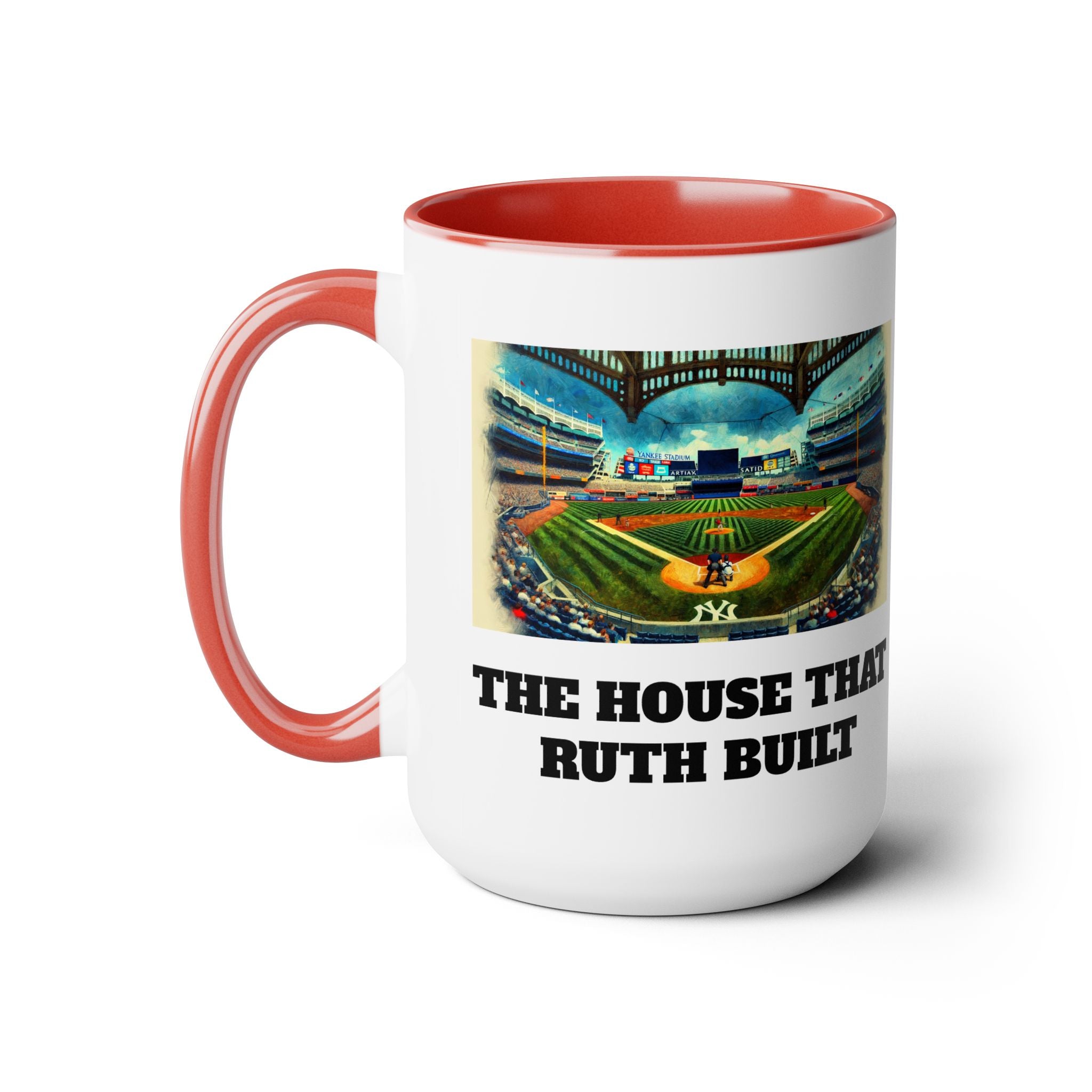YANKEE STADIUM graphic mug, Two-Tone Coffee 15 oz Mug