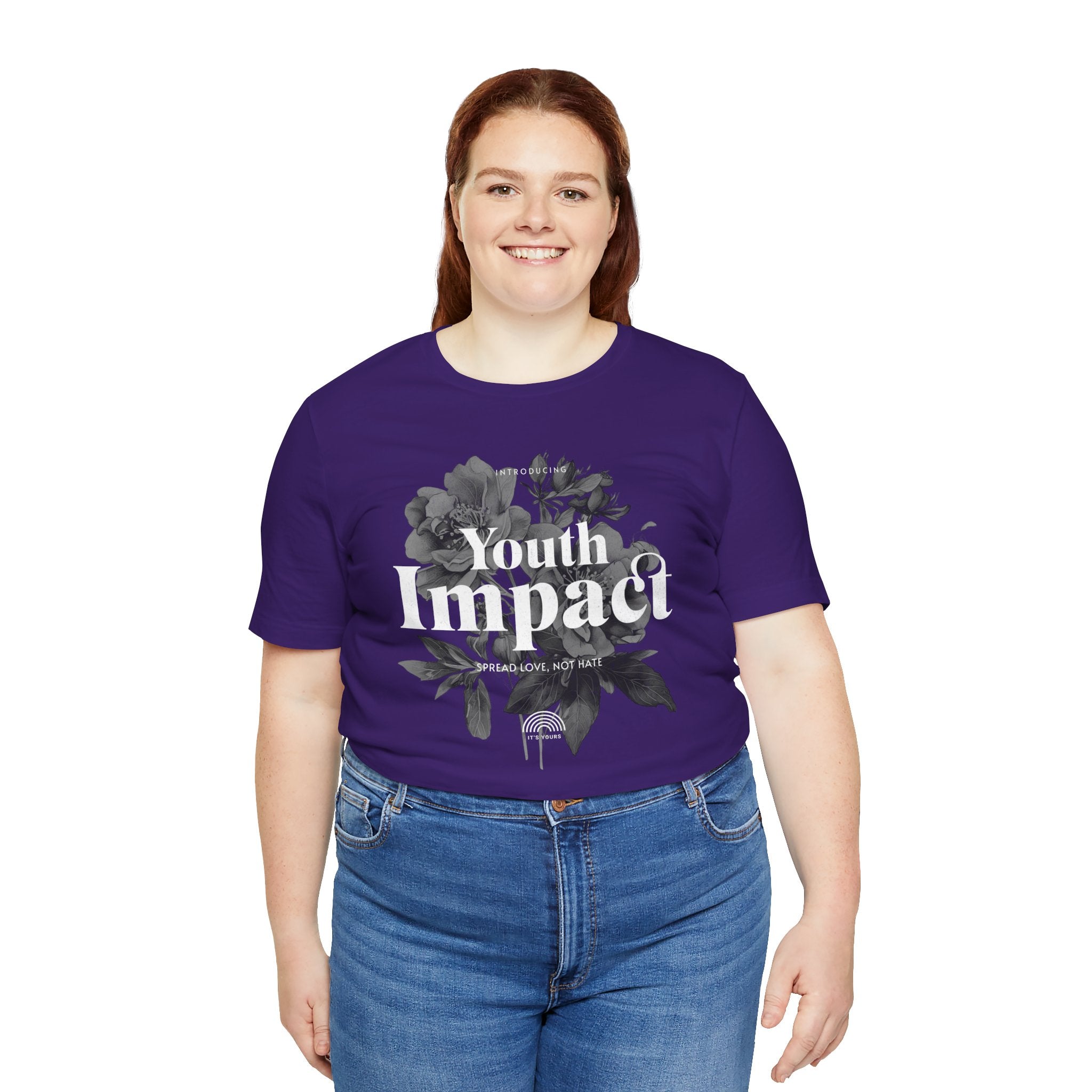 Youth Impact Floral Unisex Tee - Spread Love Not Hate