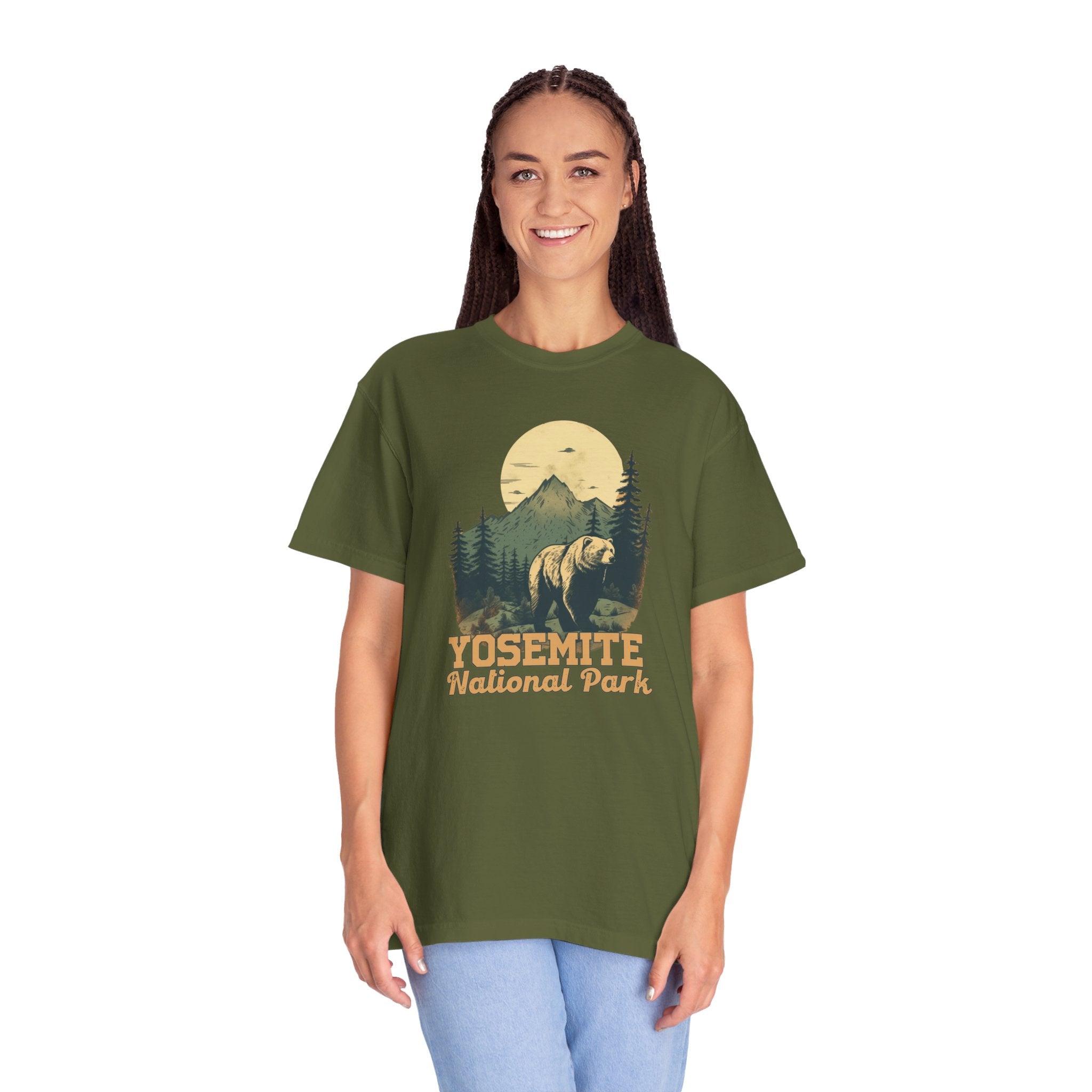 Yosemite National Park Graphic, Comfort Colors Soft Relaxed Fit Unisex Garment-Dyed T-shirt
