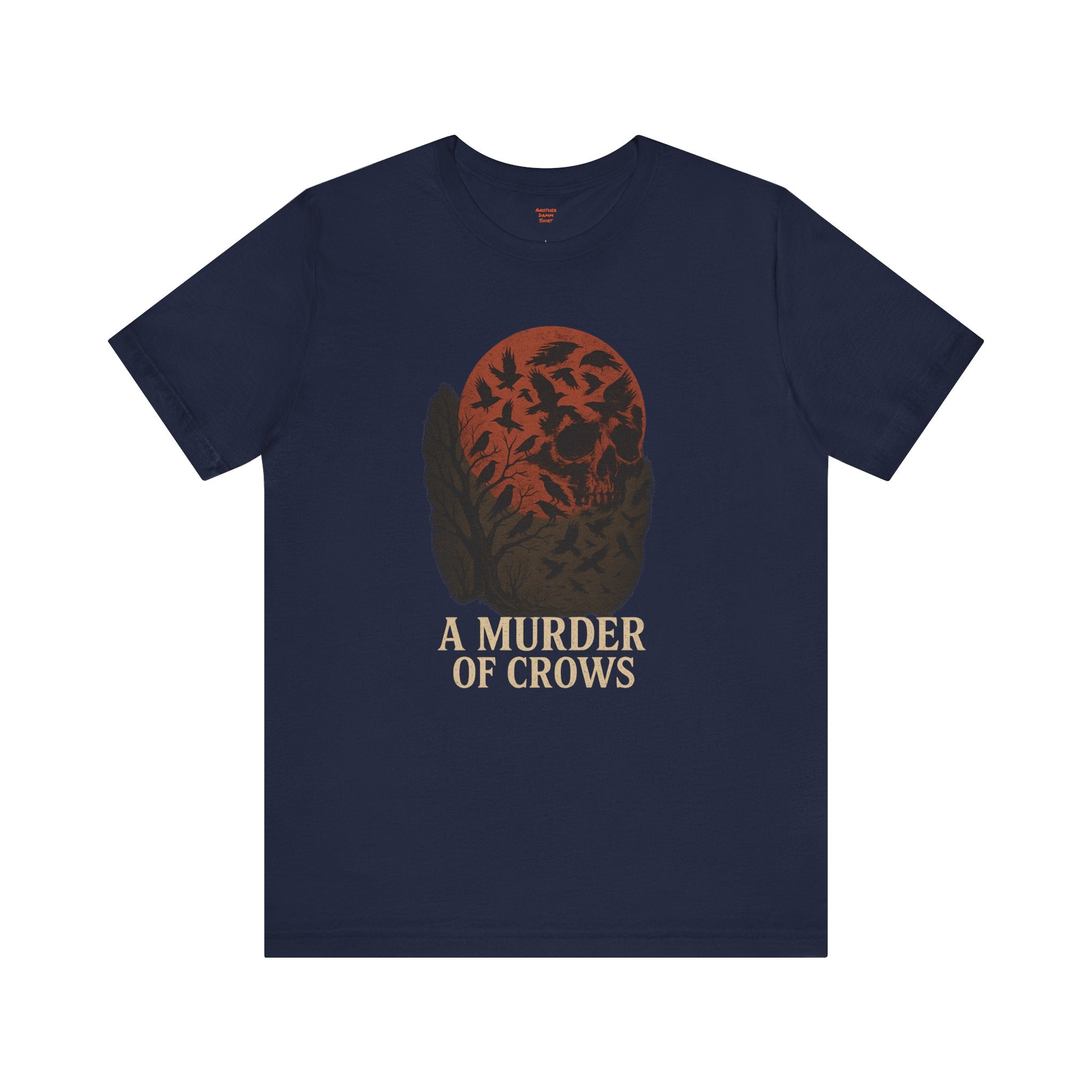 A Murder of Crows Tee, Unisex Jersey Tee, Gothic Shirt, Bird Lover Gift, Dark Aesthetic Clothing, Autumn Vibe Apparel
