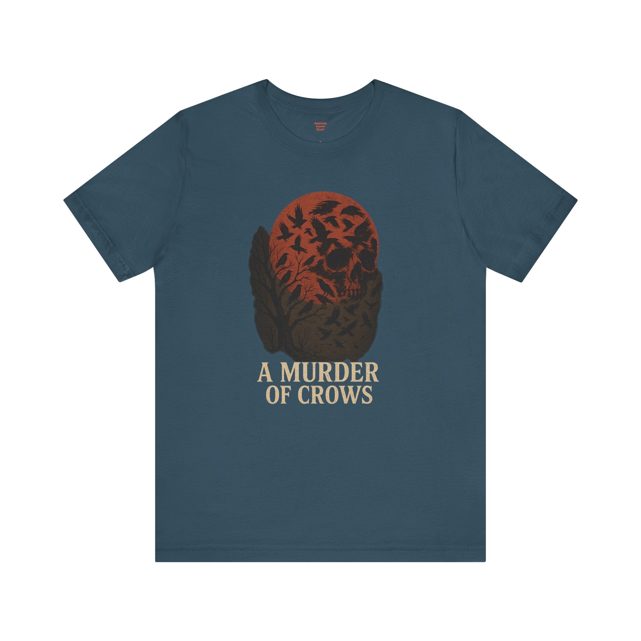 A Murder of Crows Tee, Unisex Jersey Tee, Gothic Shirt, Bird Lover Gift, Dark Aesthetic Clothing, Autumn Vibe Apparel