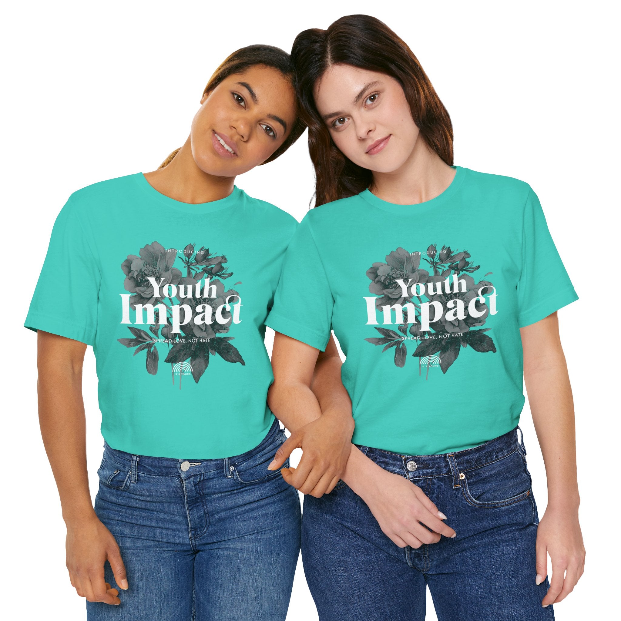 Youth Impact Floral Unisex Tee - Spread Love Not Hate