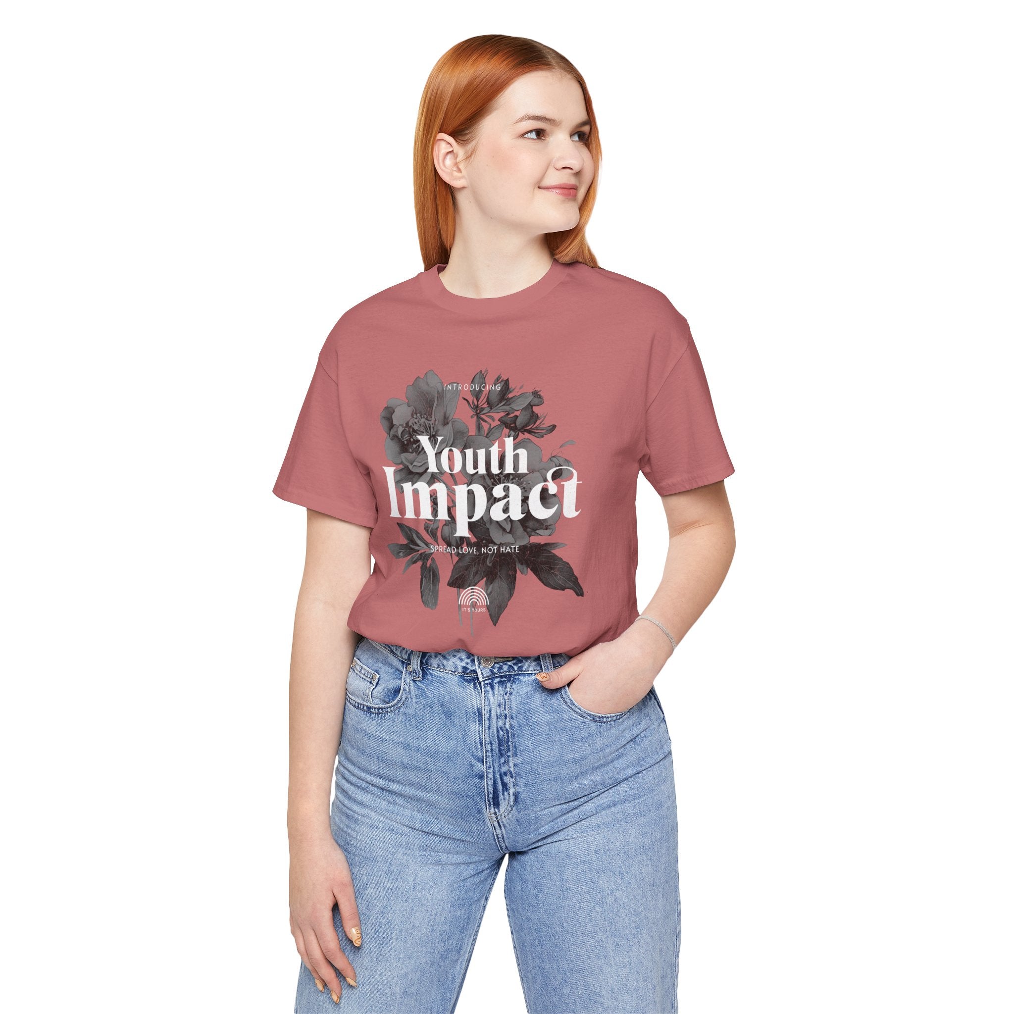Youth Impact Floral Unisex Tee - Spread Love Not Hate