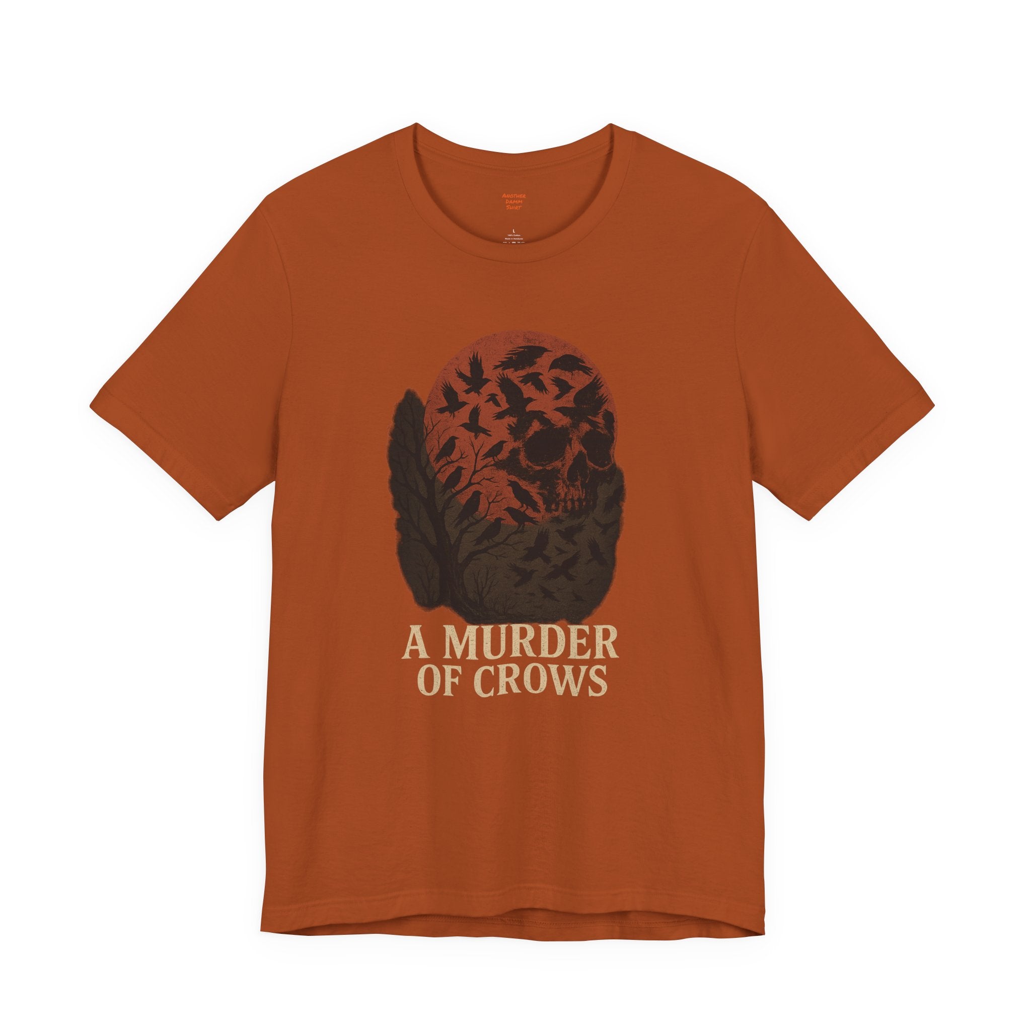 A Murder of Crows Tee, Unisex Jersey Tee, Gothic Shirt, Bird Lover Gift, Dark Aesthetic Clothing, Autumn Vibe Apparel