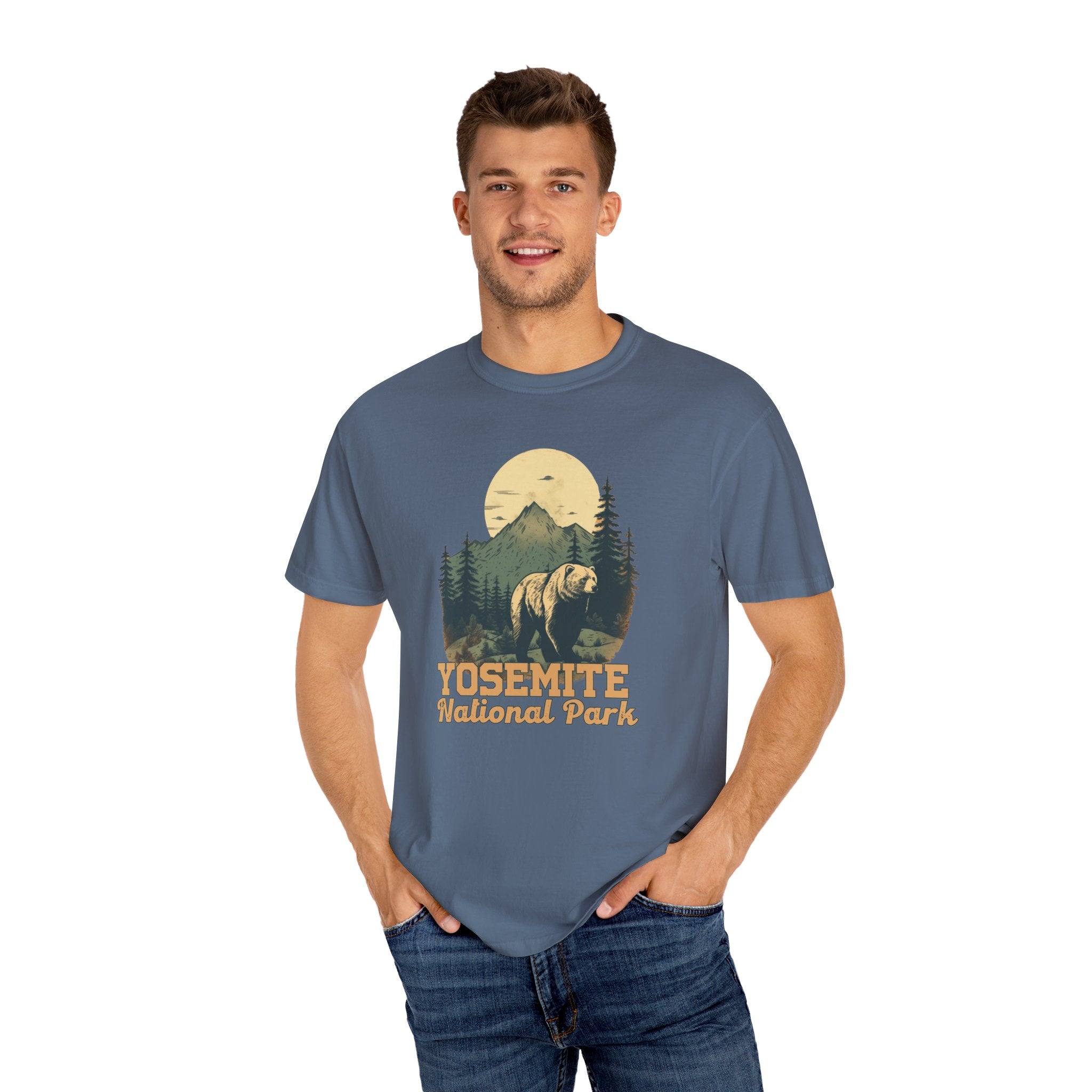 Yosemite National Park Graphic, Comfort Colors Soft Relaxed Fit Unisex Garment-Dyed T-shirt