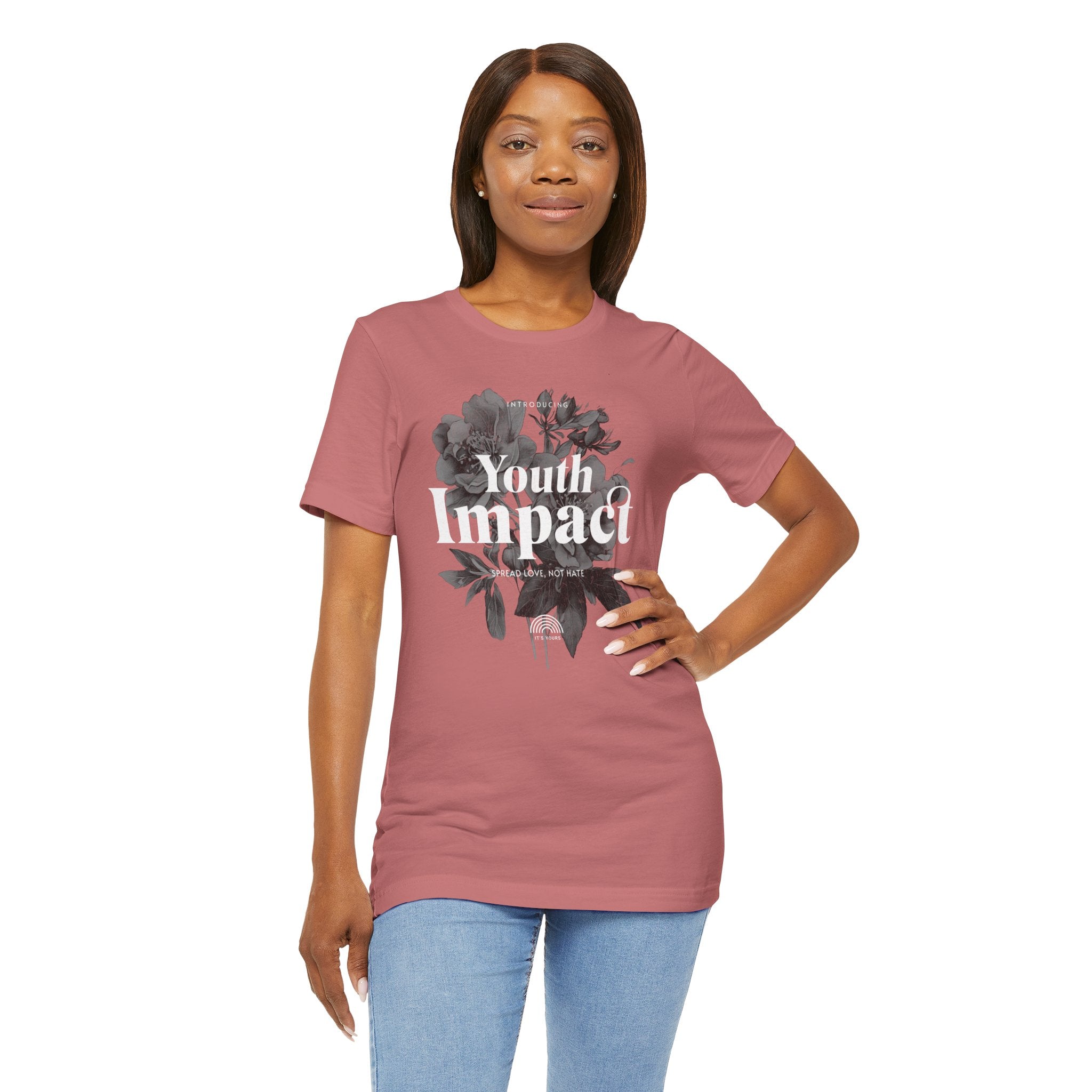 Youth Impact Floral Unisex Tee - Spread Love Not Hate
