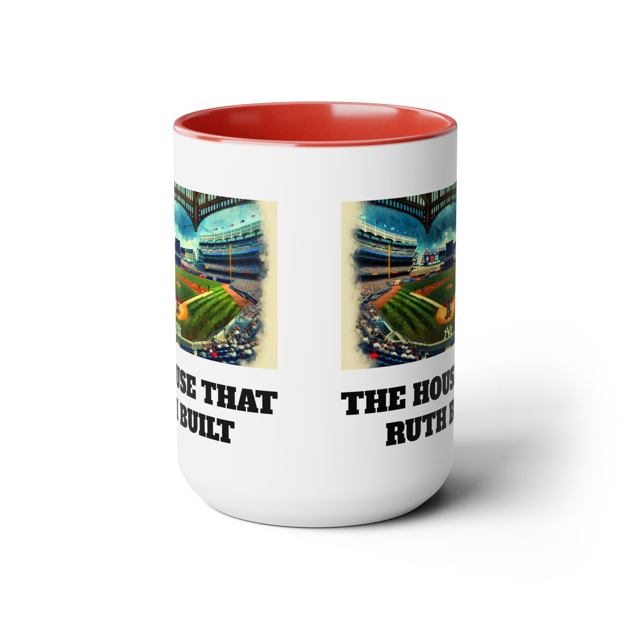 YANKEE STADIUM graphic mug, Two-Tone Coffee 15 oz Mug