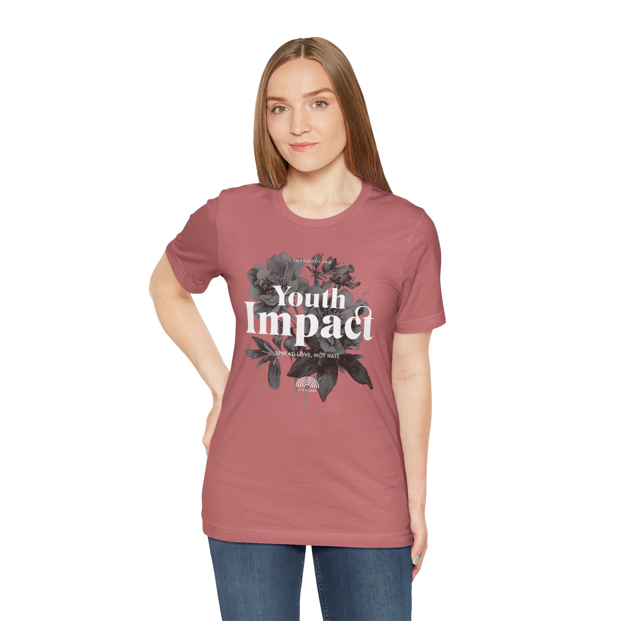 Youth Impact Floral Unisex Tee - Spread Love Not Hate