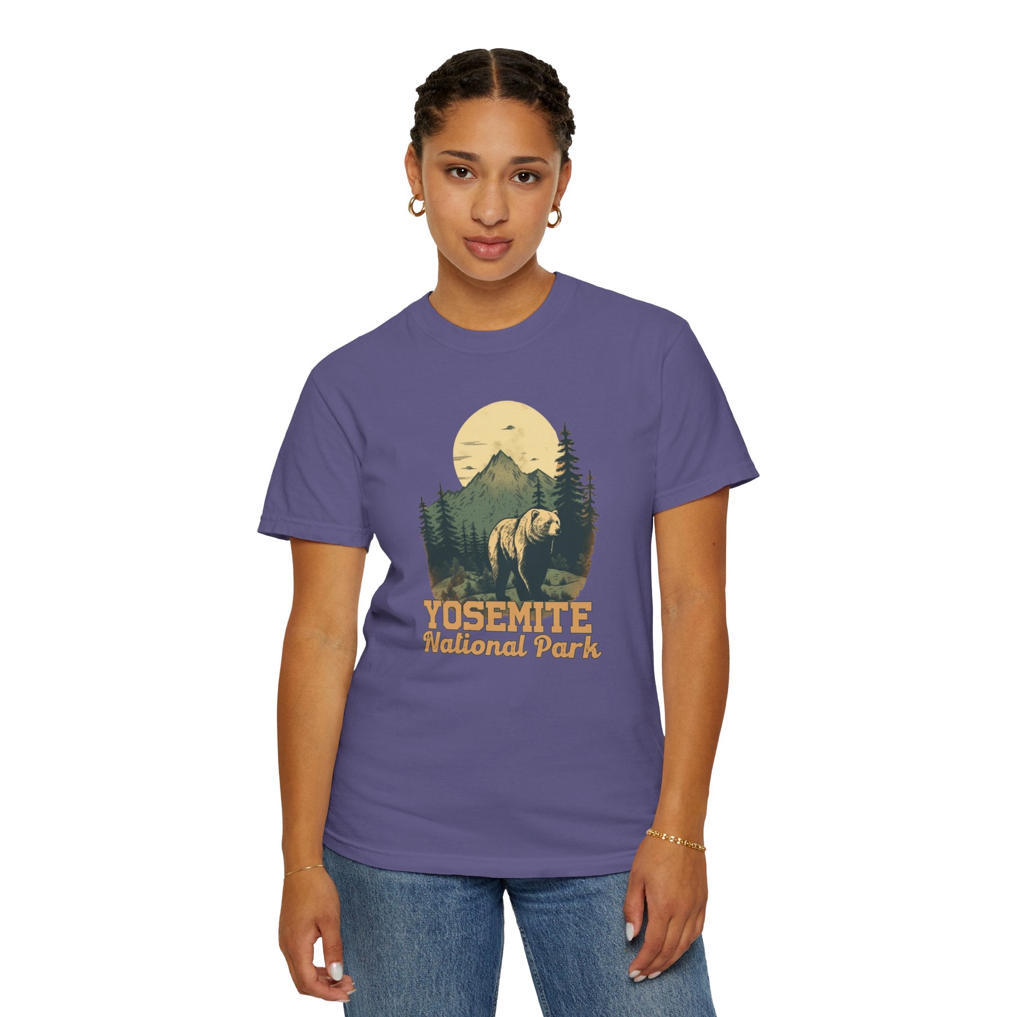 Yosemite National Park Graphic, Comfort Colors Soft Relaxed Fit Unisex Garment-Dyed T-shirt