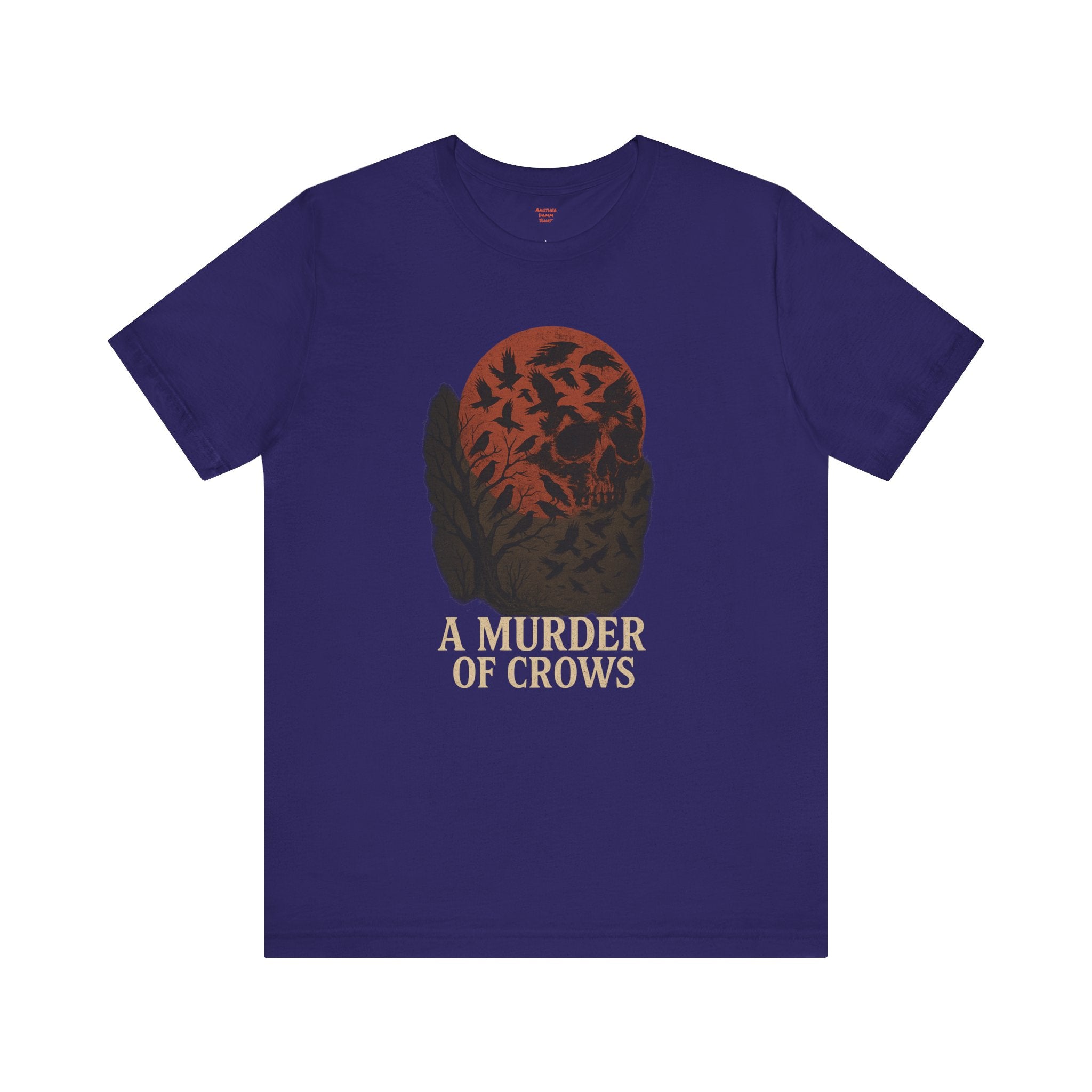 A Murder of Crows Tee, Unisex Jersey Tee, Gothic Shirt, Bird Lover Gift, Dark Aesthetic Clothing, Autumn Vibe Apparel