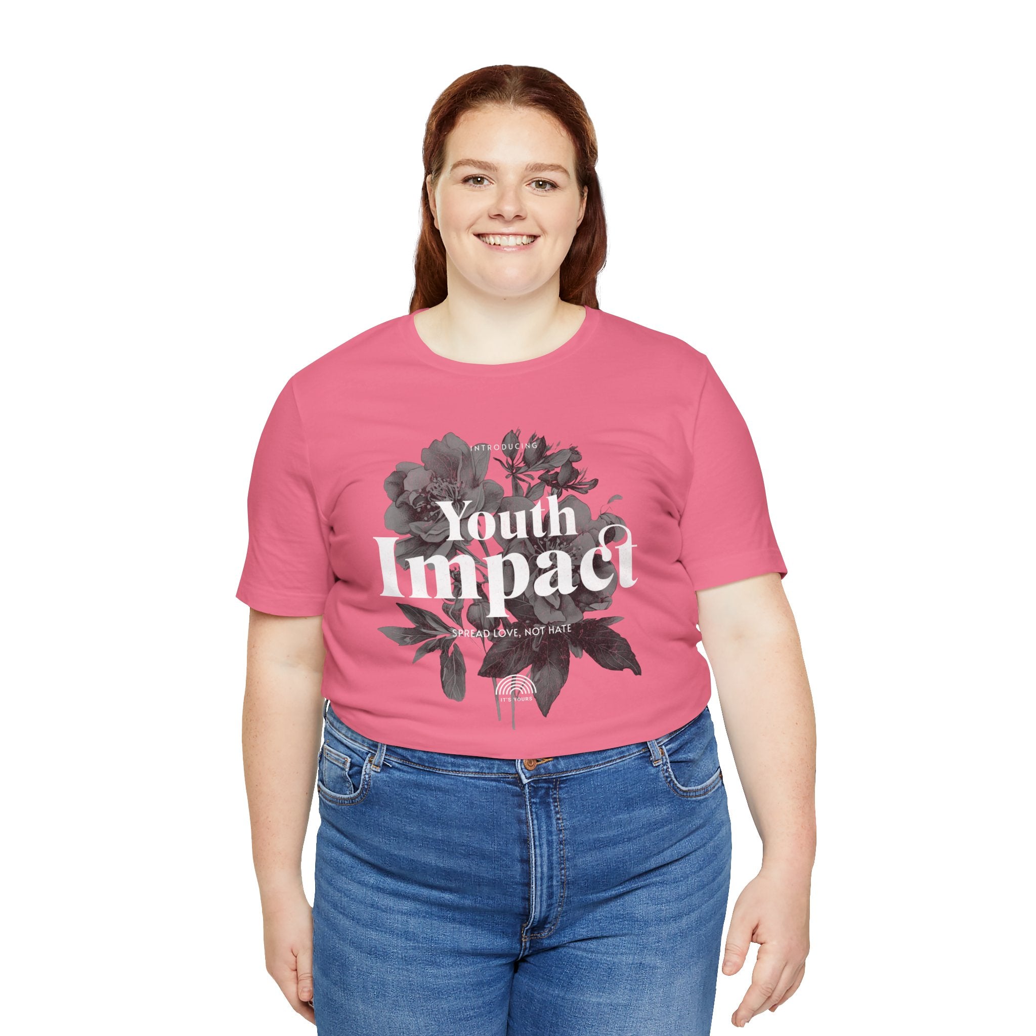 Youth Impact Floral Unisex Tee - Spread Love Not Hate