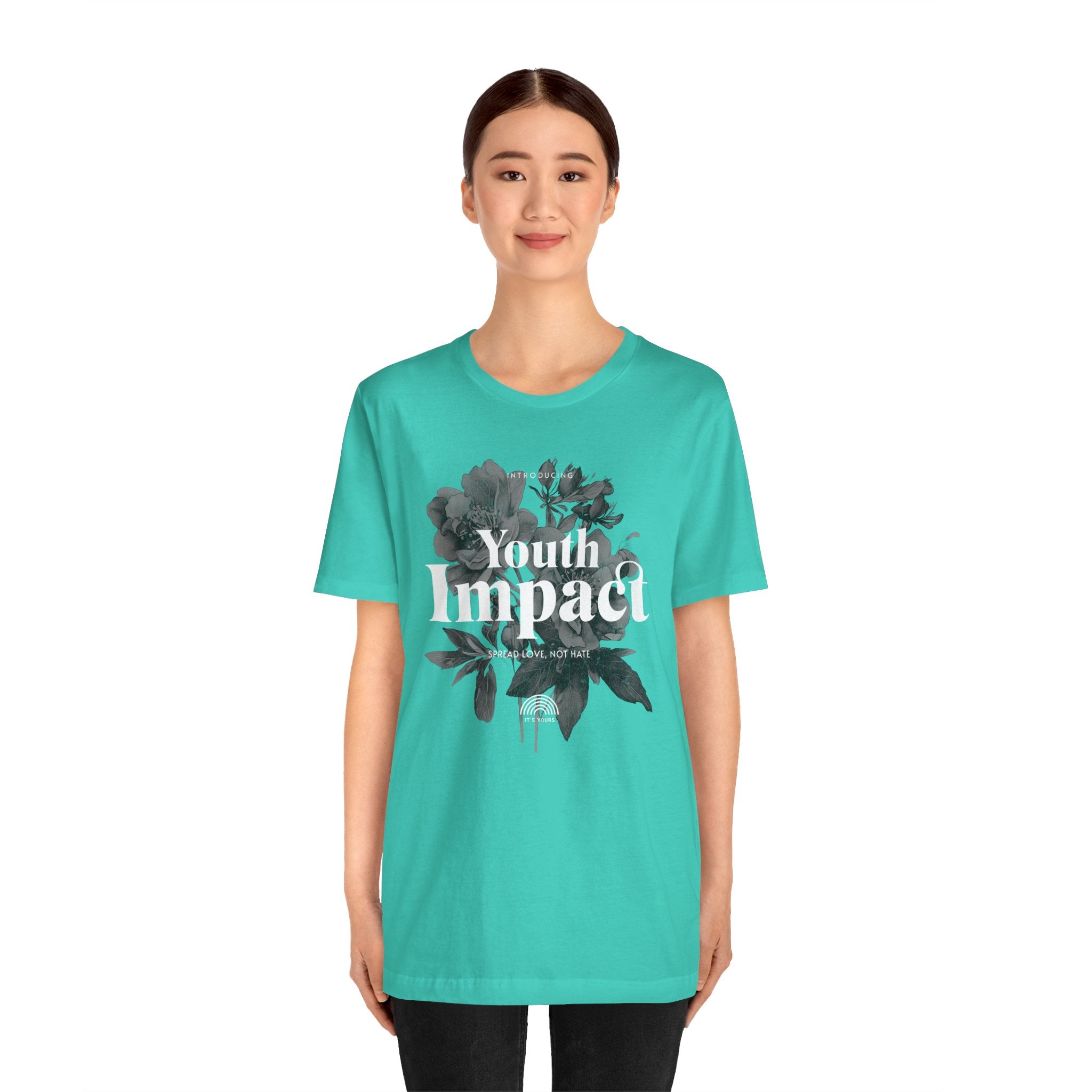 Youth Impact Floral Unisex Tee - Spread Love Not Hate