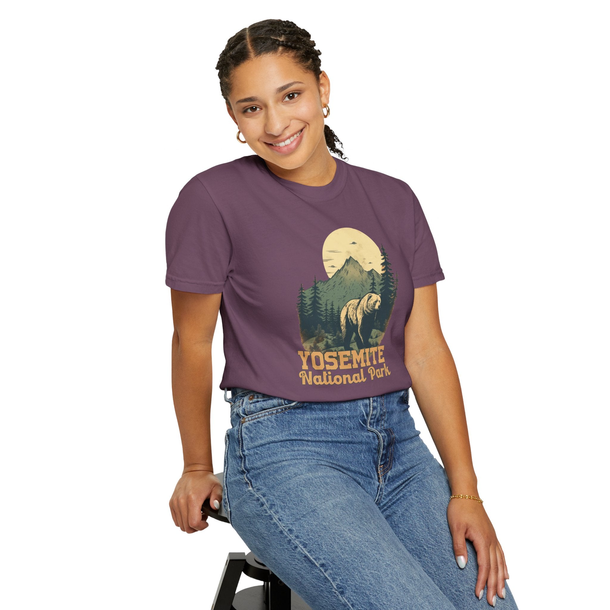 Yosemite National Park Graphic, Comfort Colors Soft Relaxed Fit Unisex Garment-Dyed T-shirt