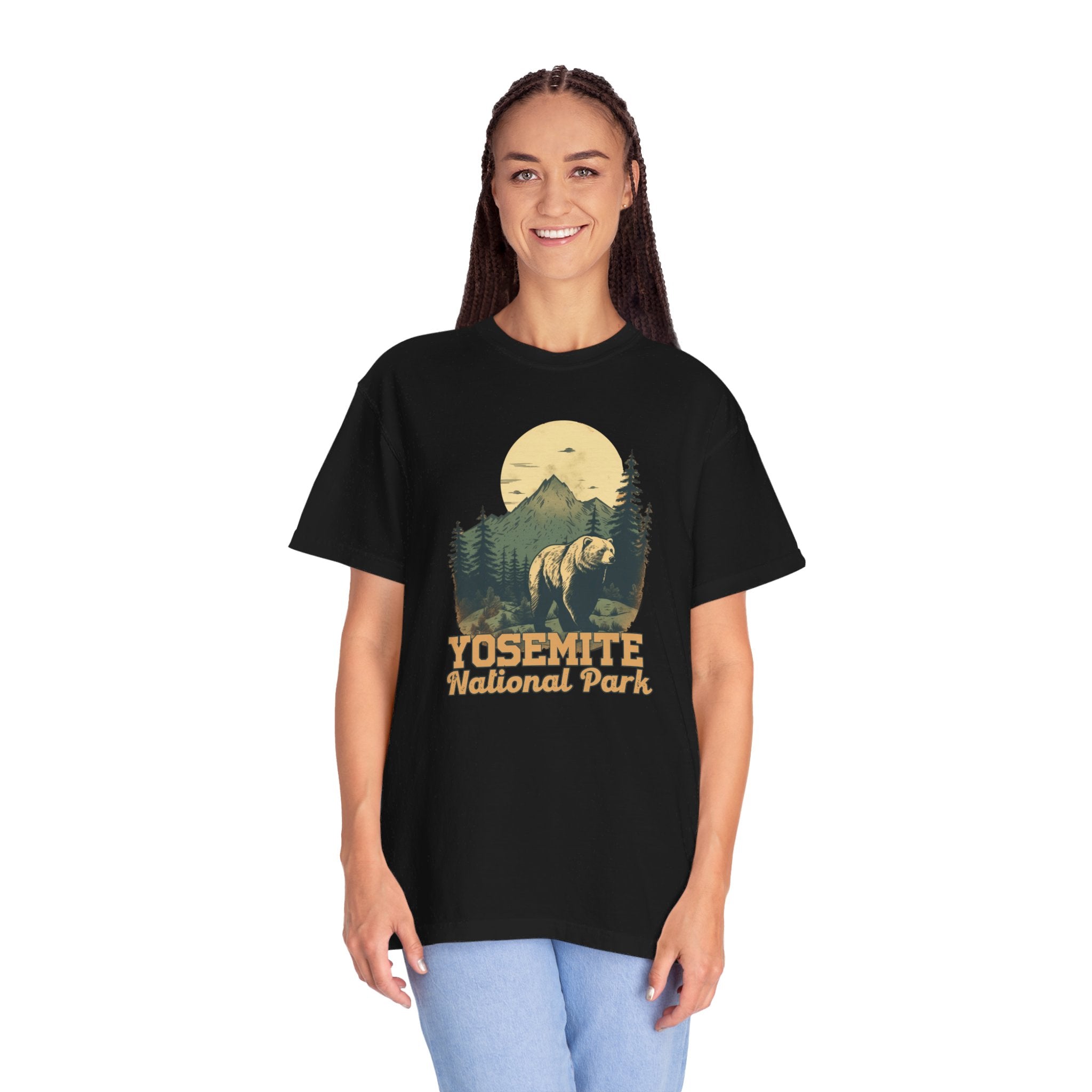 Yosemite National Park Graphic, Comfort Colors Soft Relaxed Fit Unisex Garment-Dyed T-shirt