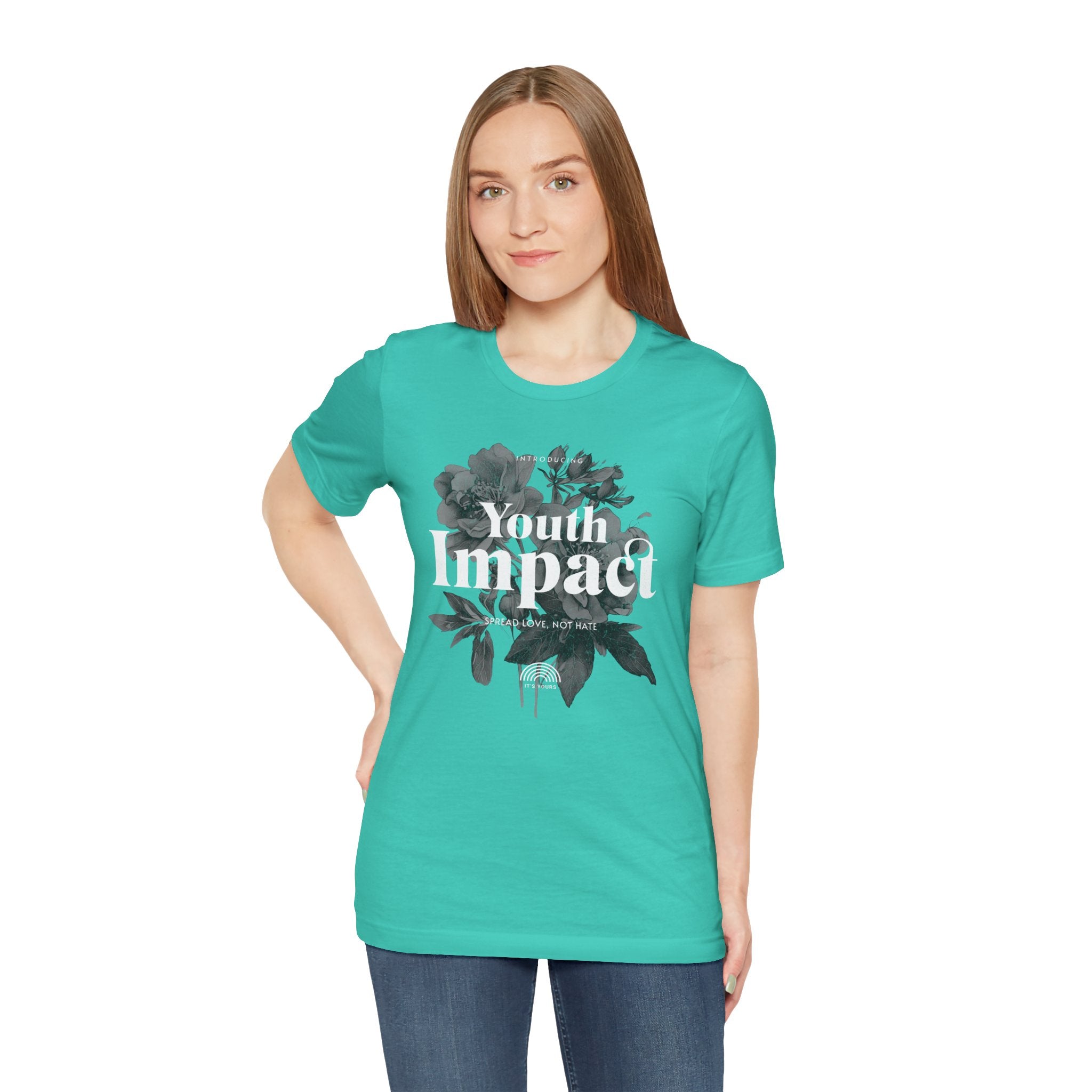 Youth Impact Floral Unisex Tee - Spread Love Not Hate