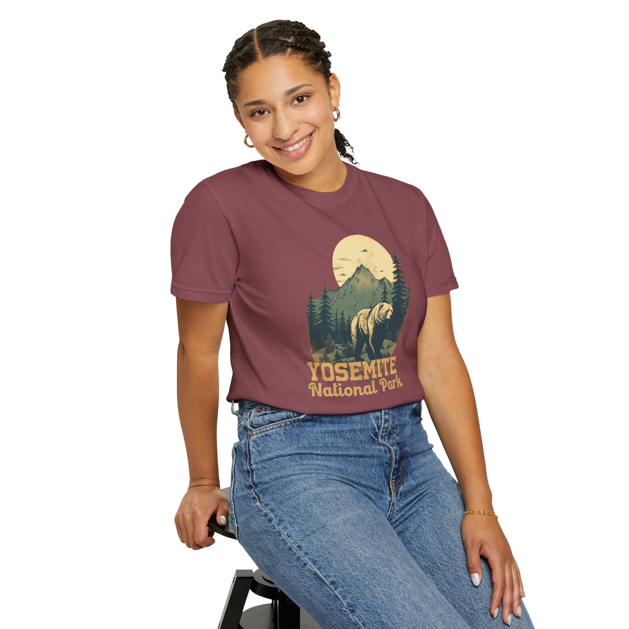 Yosemite National Park Graphic, Comfort Colors Soft Relaxed Fit Unisex Garment-Dyed T-shirt