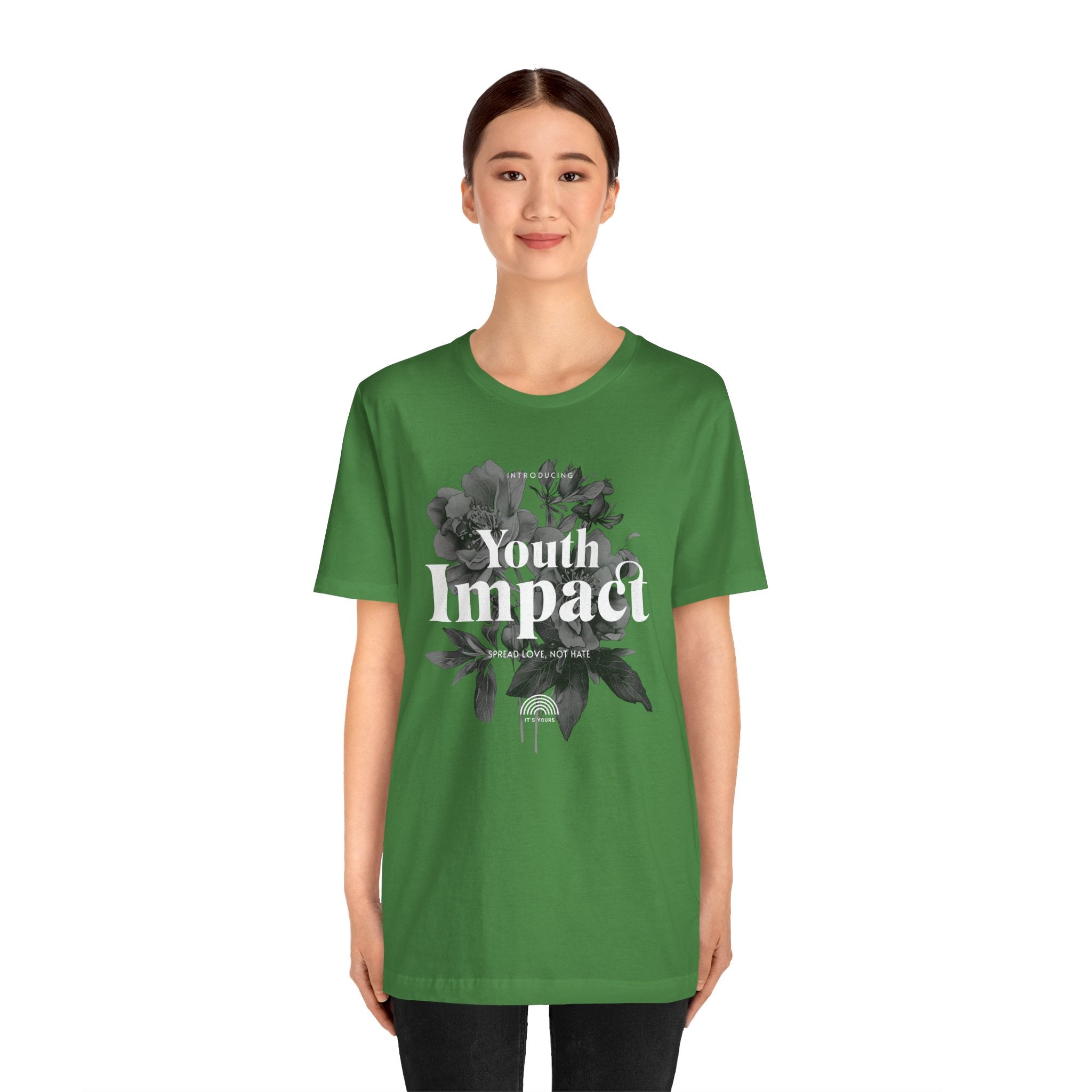 Youth Impact Floral Unisex Tee - Spread Love Not Hate
