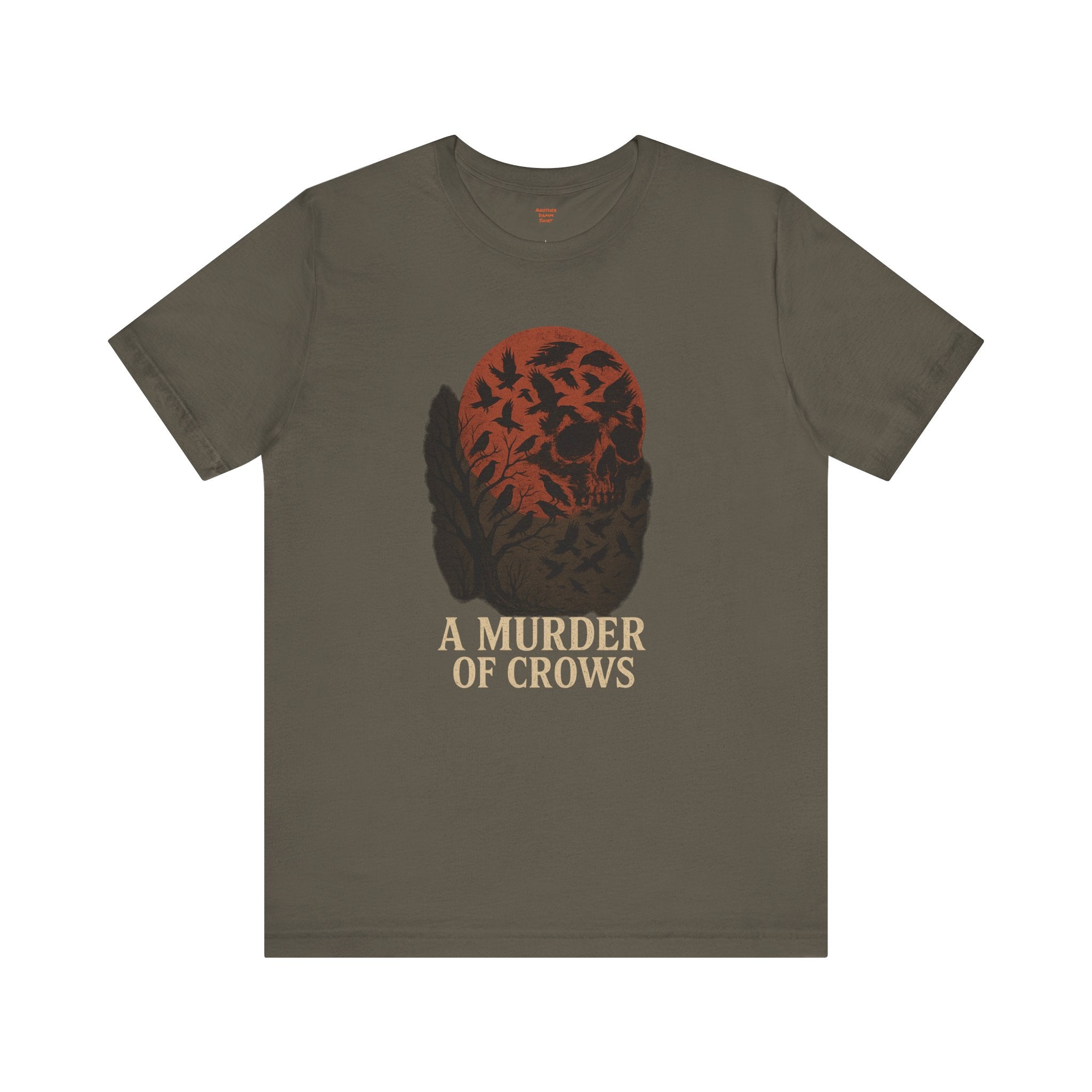 A Murder of Crows Tee, Unisex Jersey Tee, Gothic Shirt, Bird Lover Gift, Dark Aesthetic Clothing, Autumn Vibe Apparel