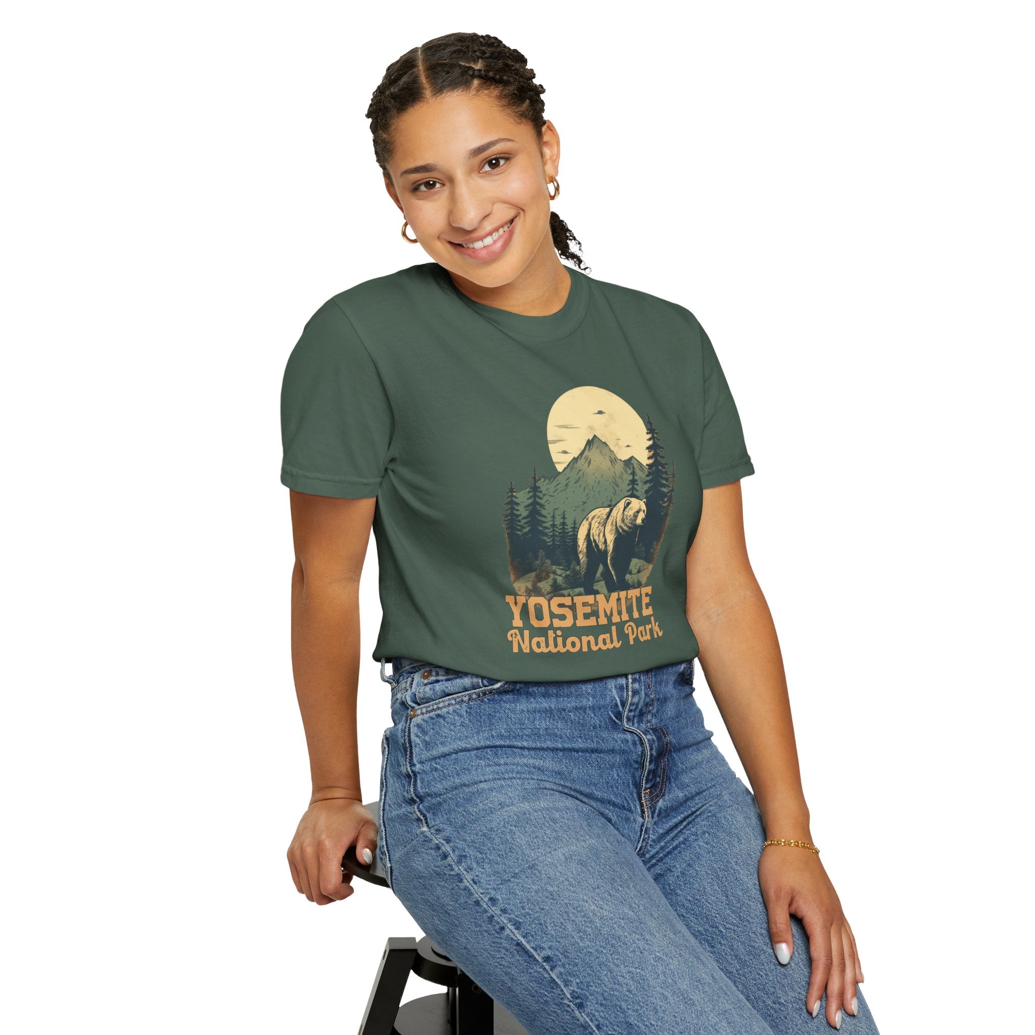 Yosemite National Park Graphic, Comfort Colors Soft Relaxed Fit Unisex Garment-Dyed T-shirt