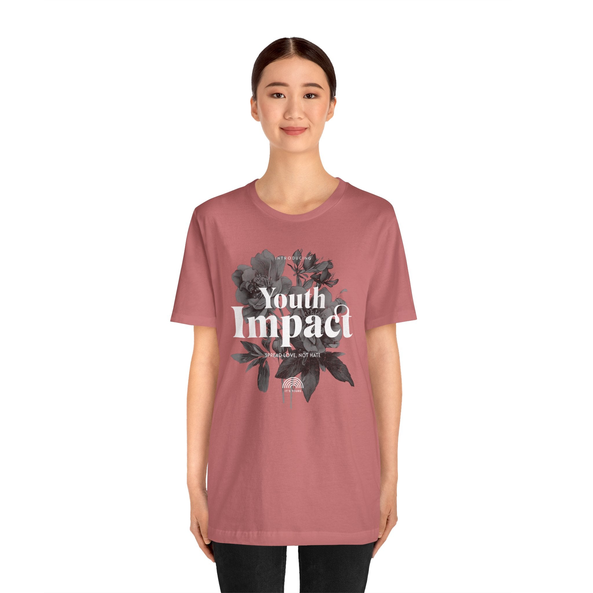 Youth Impact Floral Unisex Tee - Spread Love Not Hate
