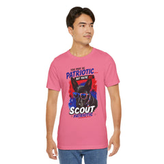 Personalized With Your Dogs Image and Name Patriotic Unisex Jersey Short Sleeve Tee