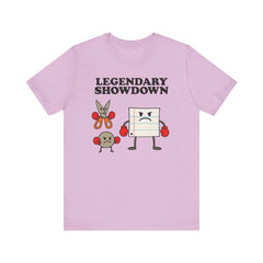Legendary Showdown Rock Paper Scissors Funny Graphic Tee